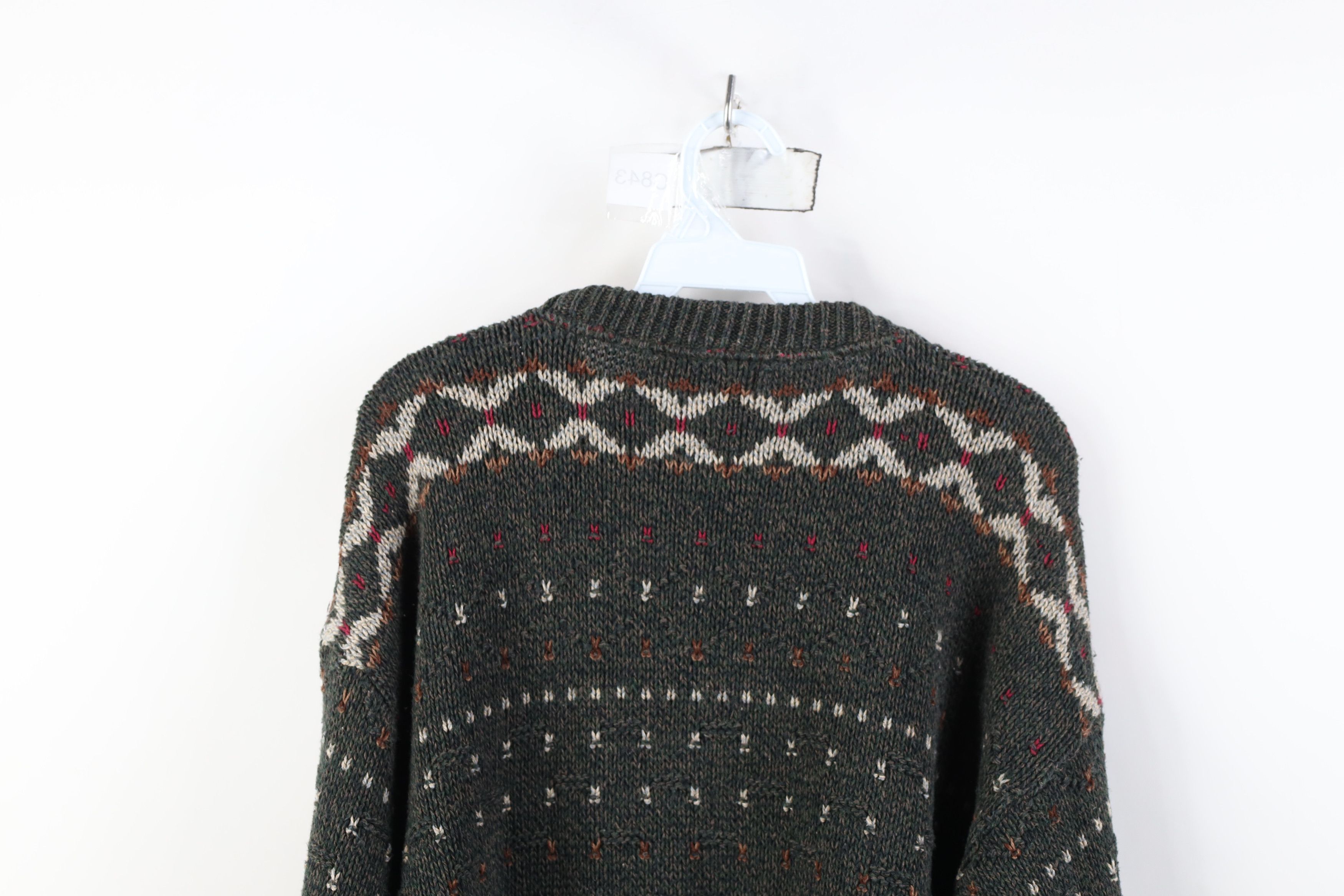 Vintage Vintage 90s Streetwear Fair Isle Knit Crewneck Sweater USA Size L / US 10 / IT 46 - 9 Thumbnail
