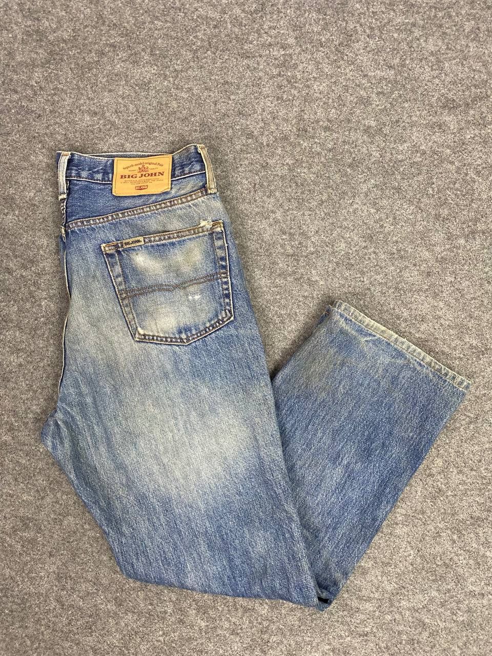 Big John vintage big john distressed denim nice design Size US 33 - 1 Thumbnail