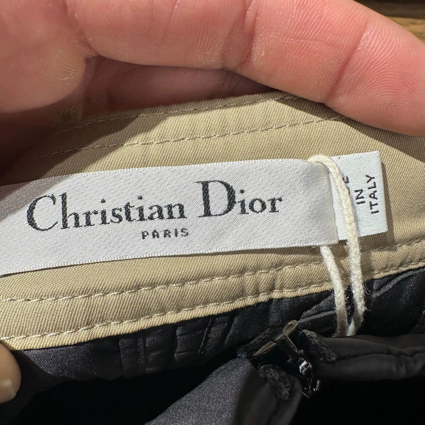 Christian Dior Monsieur Dior logo strap paneled pleated skirt 36 cotton Size XS / US 0-2 / IT 36-38 - 3 Thumbnail