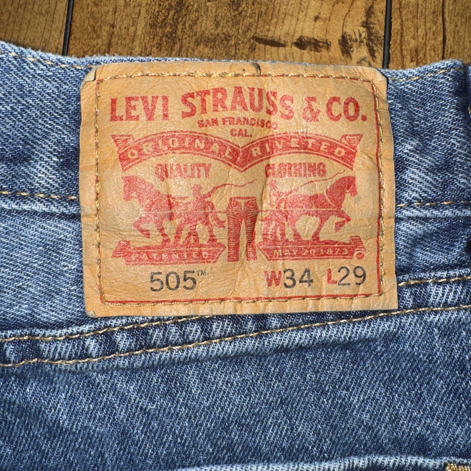 Levi's Levi’s 505 Denim Blue Jeans 34x24 Measured Size US 34 / EU 50 - 3 Thumbnail