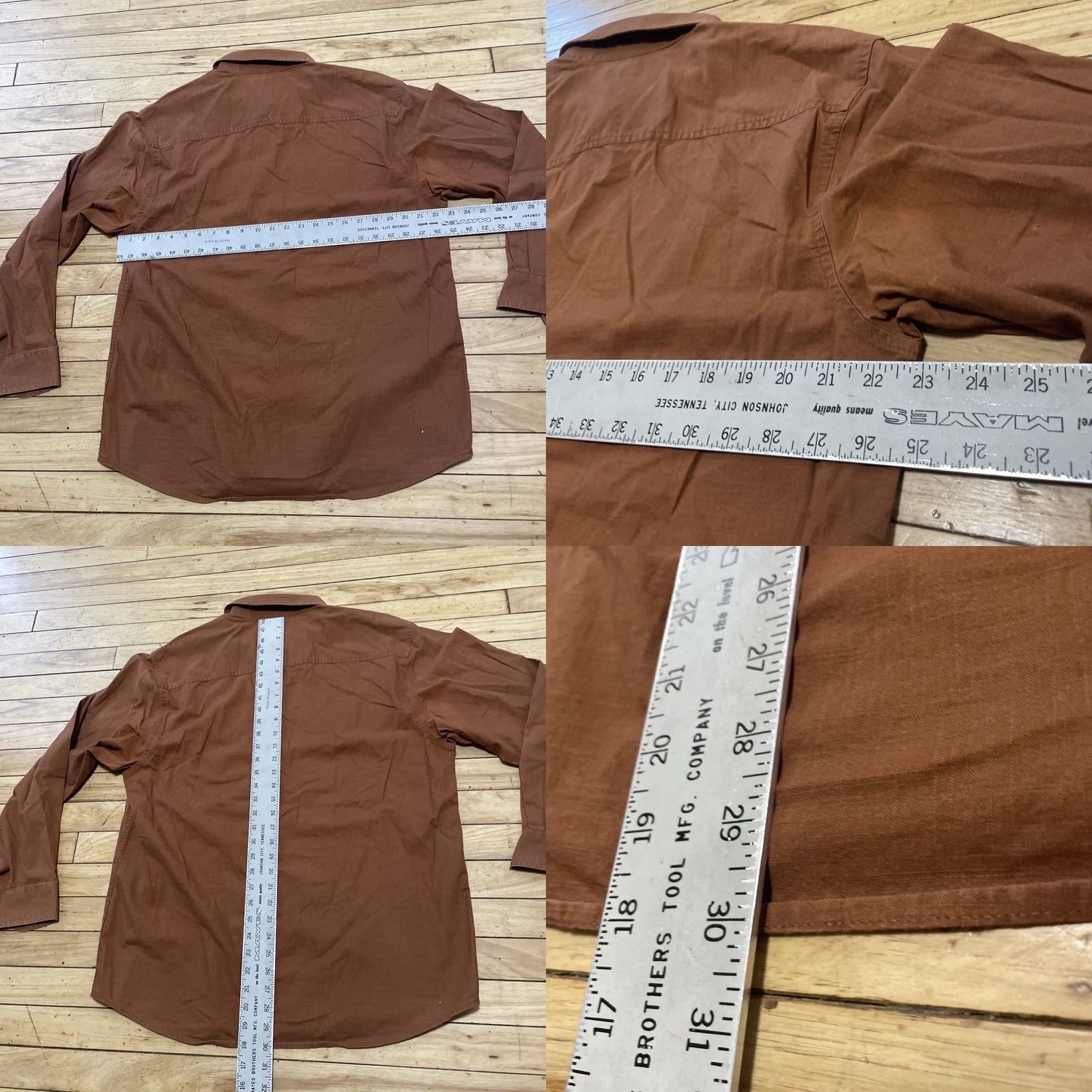 Rusty VINTAGE Wolverine Button-Up Western Shirt Men L Rust Brown Outdoor Y2k Streetwear L Size US L / EU 52-54 / 3 - 8 Thumbnail