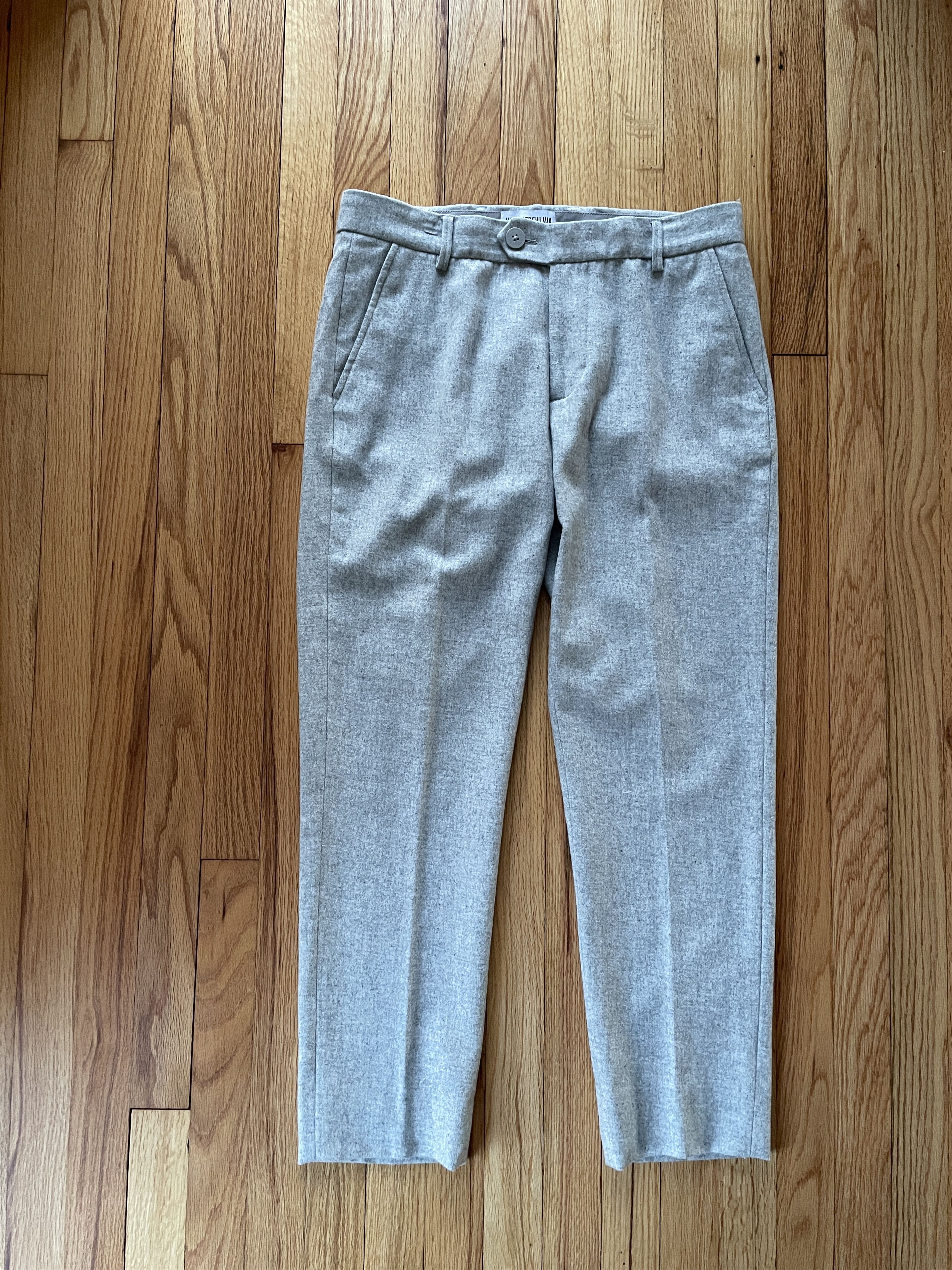 Grey Single Suit Trouser-wool blend