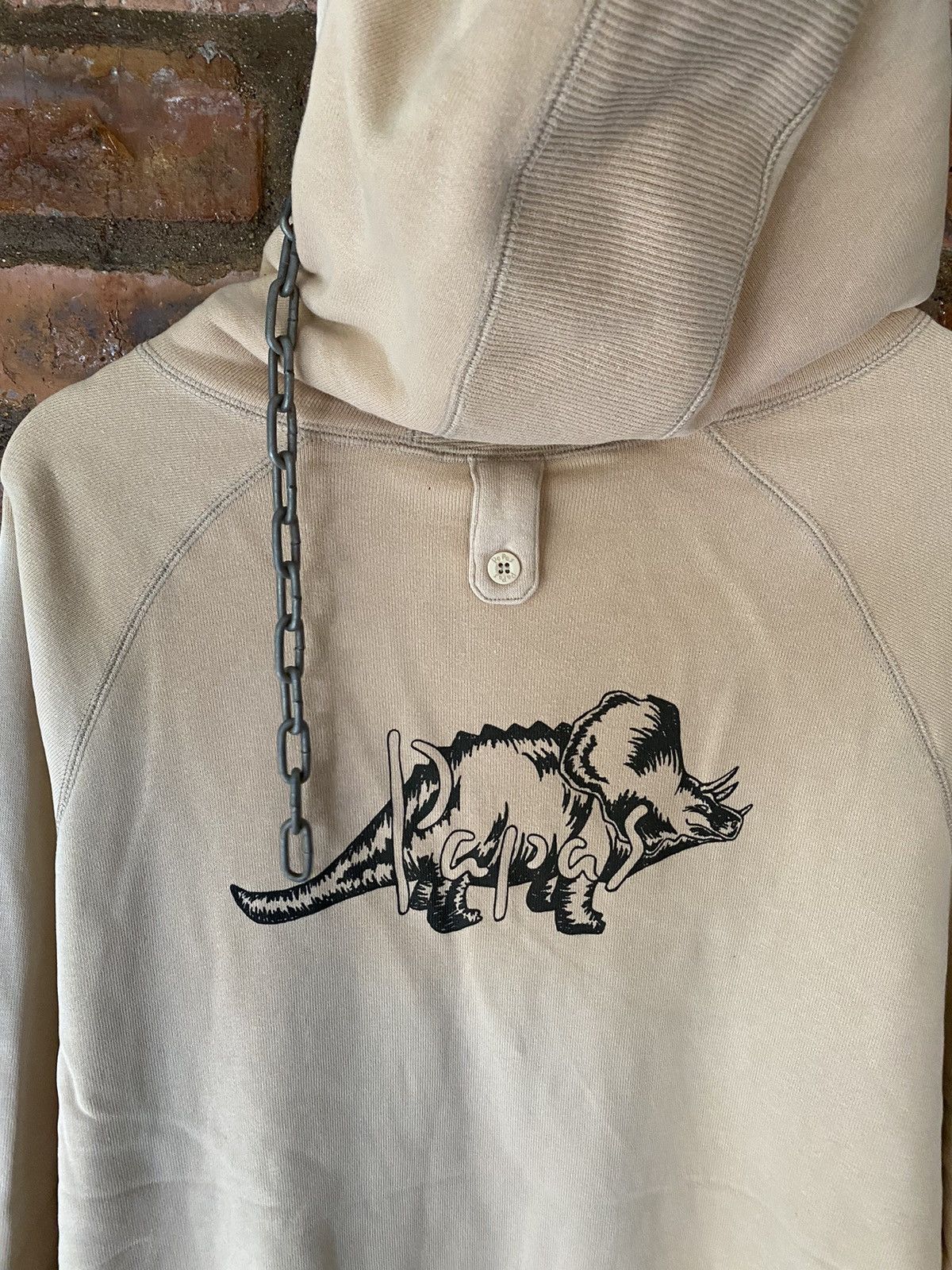 Japanese Brand 1980s PAPAS Dinosaur Triceratops hoodie Size US L / EU 52-54 / 3 - 12 Thumbnail