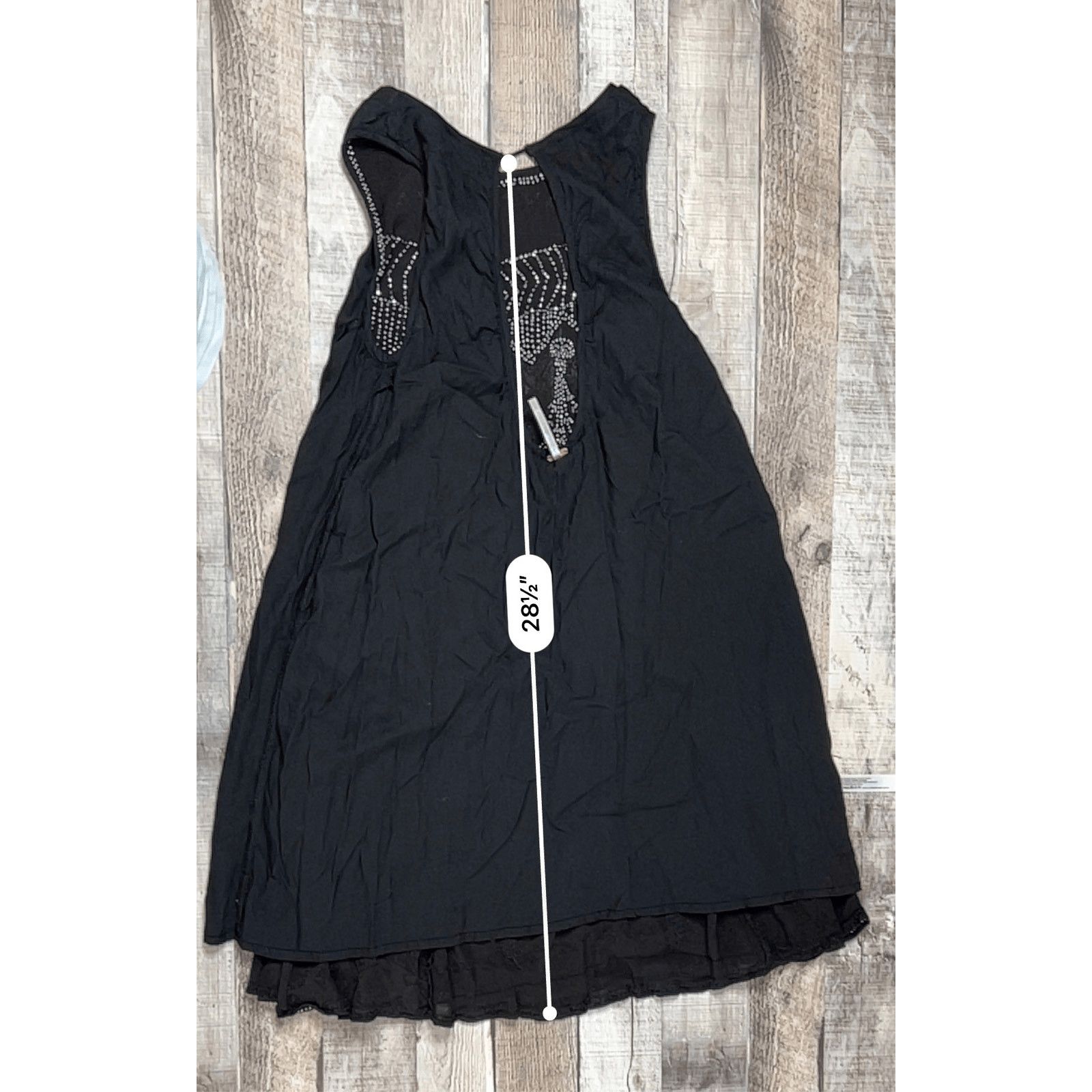 Free People Free People Peasant Black Embellished Beaded Top XS NWOT Size XS / US 0-2 / IT 36-38 - 8 Thumbnail