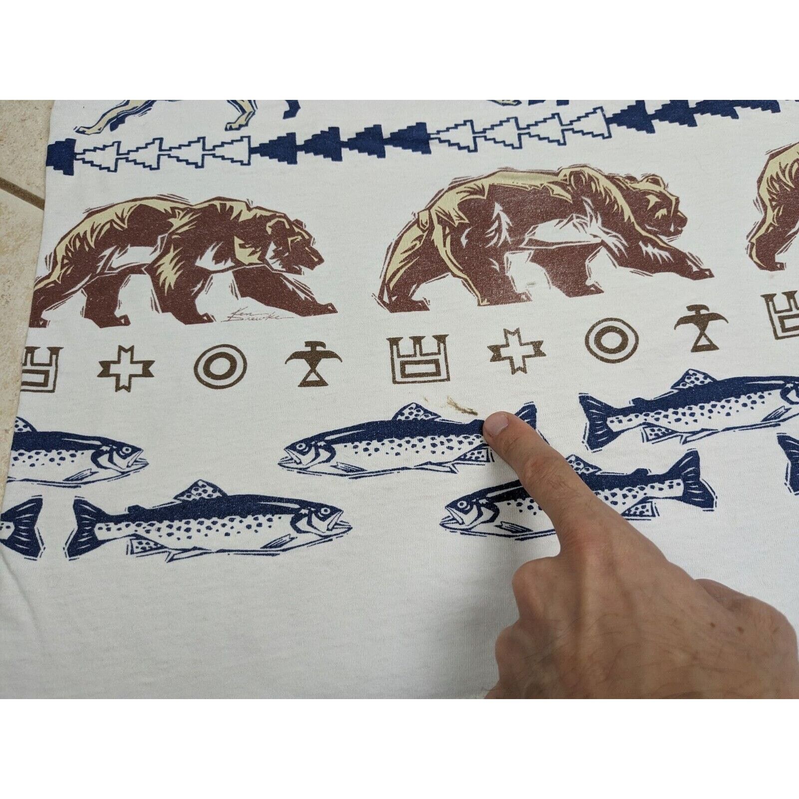 Other Vtg 90s Alaska Animals All Over Print XL Ken Drewke Thrashed Size US XL / EU 56 / 4 - 6 Thumbnail