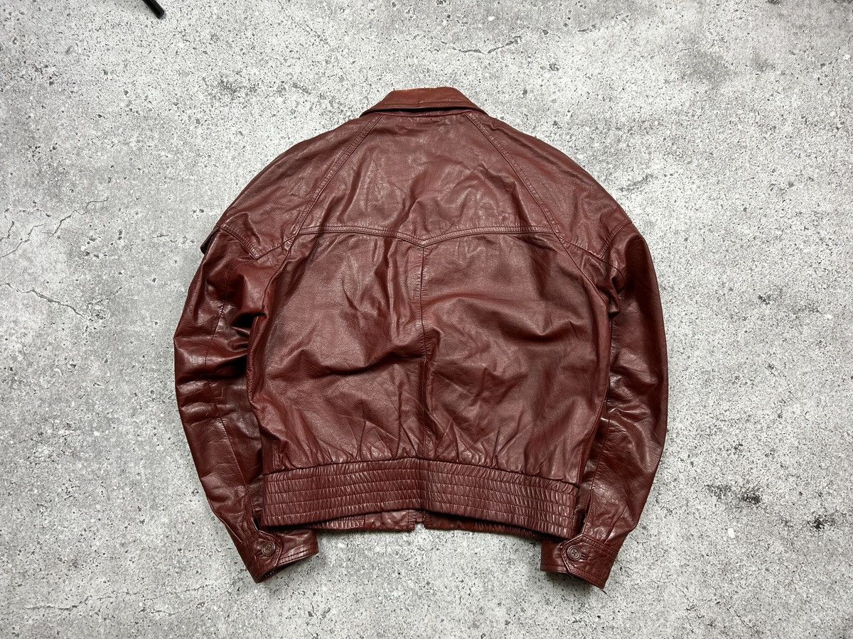 Wilsons Leather Burgundy Bomber Leather Jacket vintage Size S / US 4 / IT 40 - 3 Thumbnail