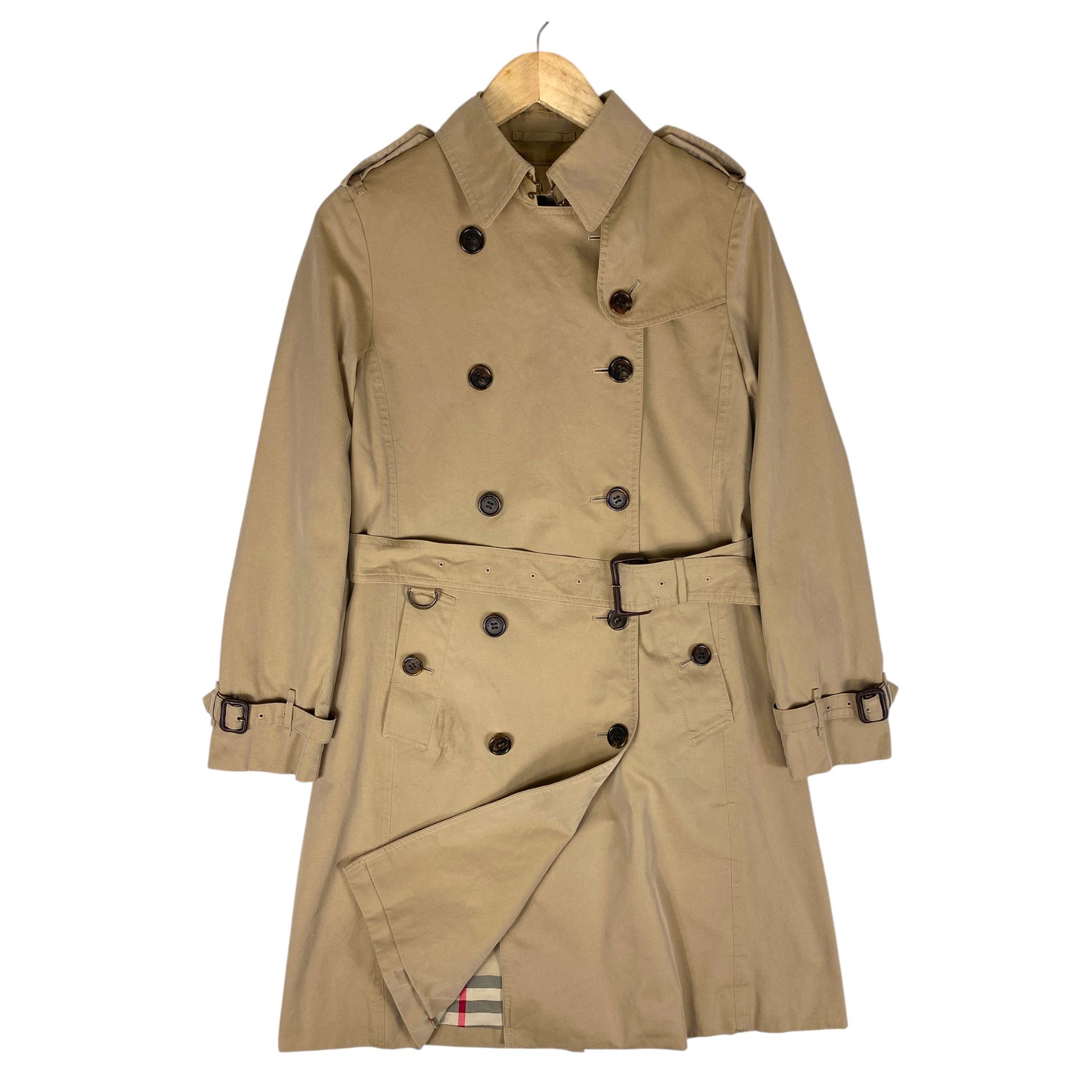 Burberry 💥 BURBERRY DOUBLE BRESTED BIEGE BELTED COAT Size US S / EU 44-46 / 1 - 1 Thumbnail