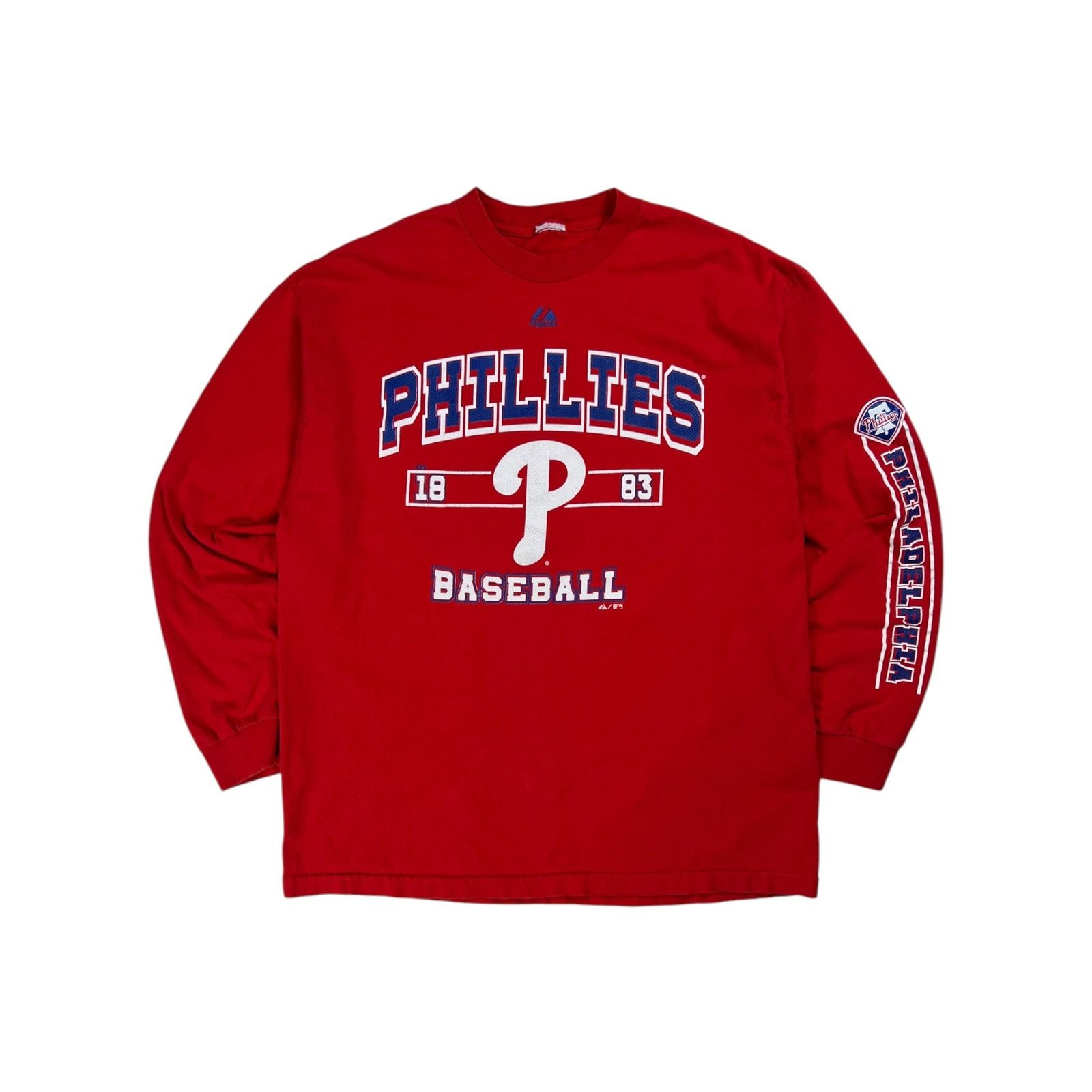 MLB × Majestic × Vintage Vintage Y2K Majestic Philadelphia Phillies long sleeve Size US XL / EU 56 / 4 - 1 Thumbnail