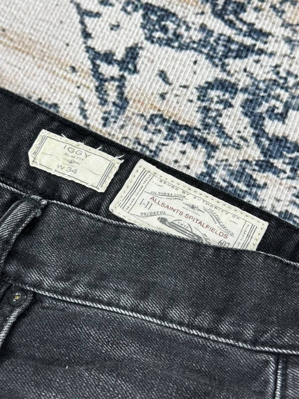 Allsaints Allsaints Dark Denim Iggy Fit Black Jeans Pants Faded Size US 34 / EU 50 - 6 Thumbnail