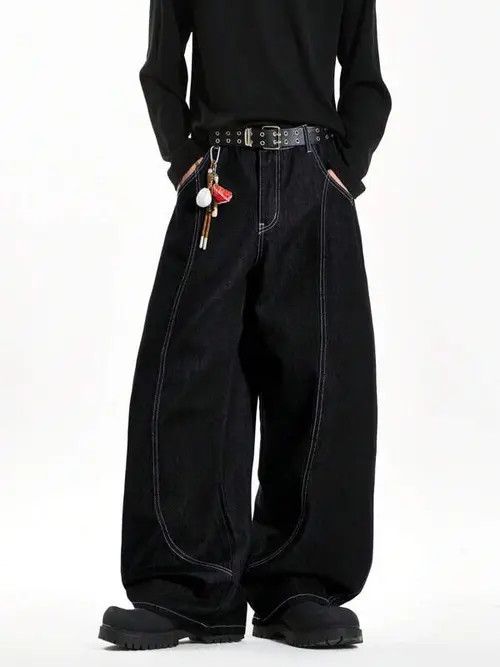 Japanese Brand Baggy WIDE VIntage Y2K denim jeans Size US 34 / EU 50 - 1 Thumbnail
