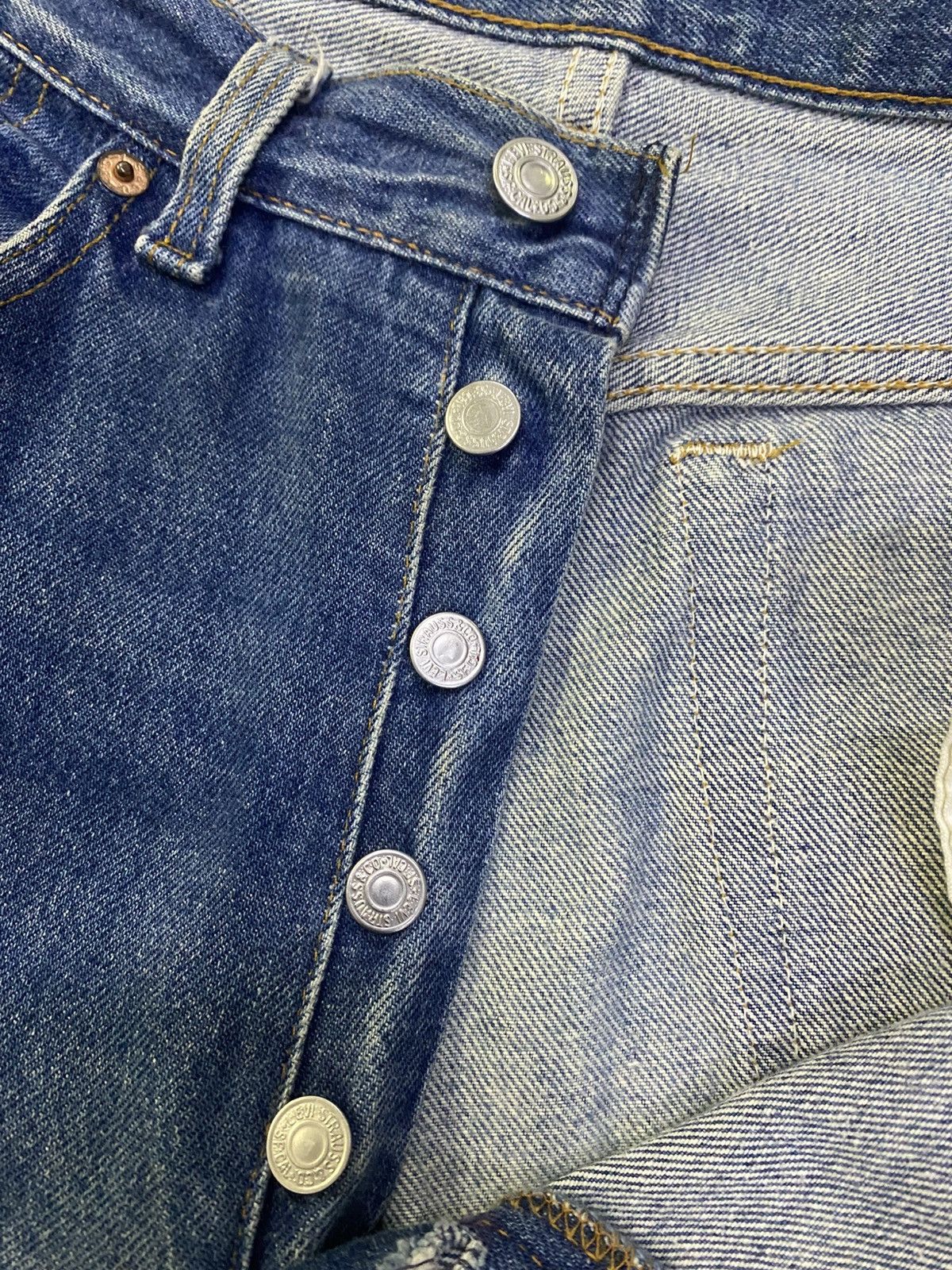 Levi's × Vintage Vintage Levi’s 501 Patchwork Repaired Jeans Size US 32 / EU 48 - 17 Thumbnail