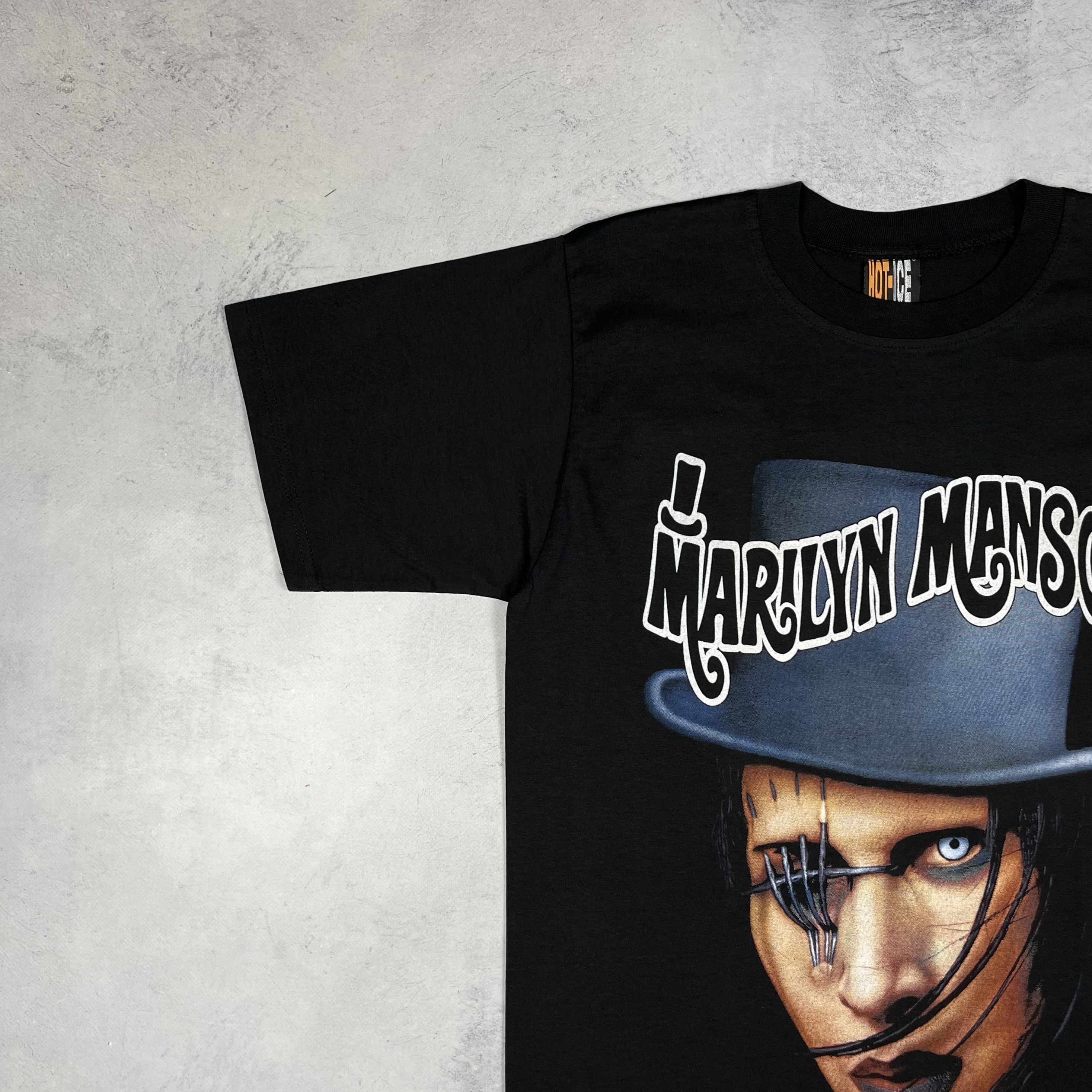 Band Tees Vintage Marilyn Manson Big Face Rare Rock Band T Shirt 90’s Size US L / EU 52-54 / 3 - 5 Thumbnail