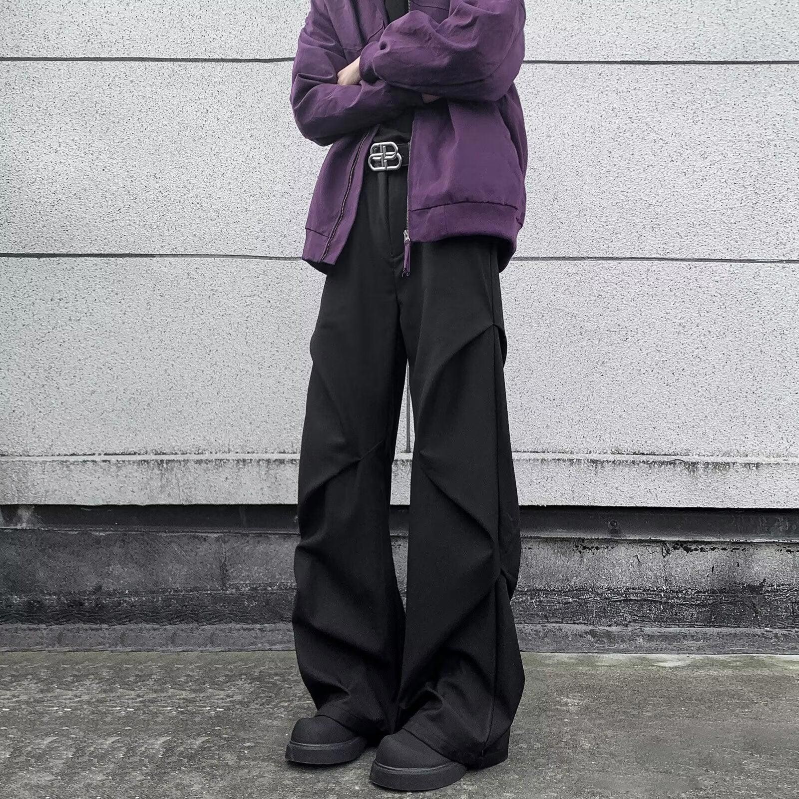 Japanese Brand Black Wide Leg Cargo Pants, Baggy Streetwear Trousers Size US 32 / EU 48 - 6 Thumbnail