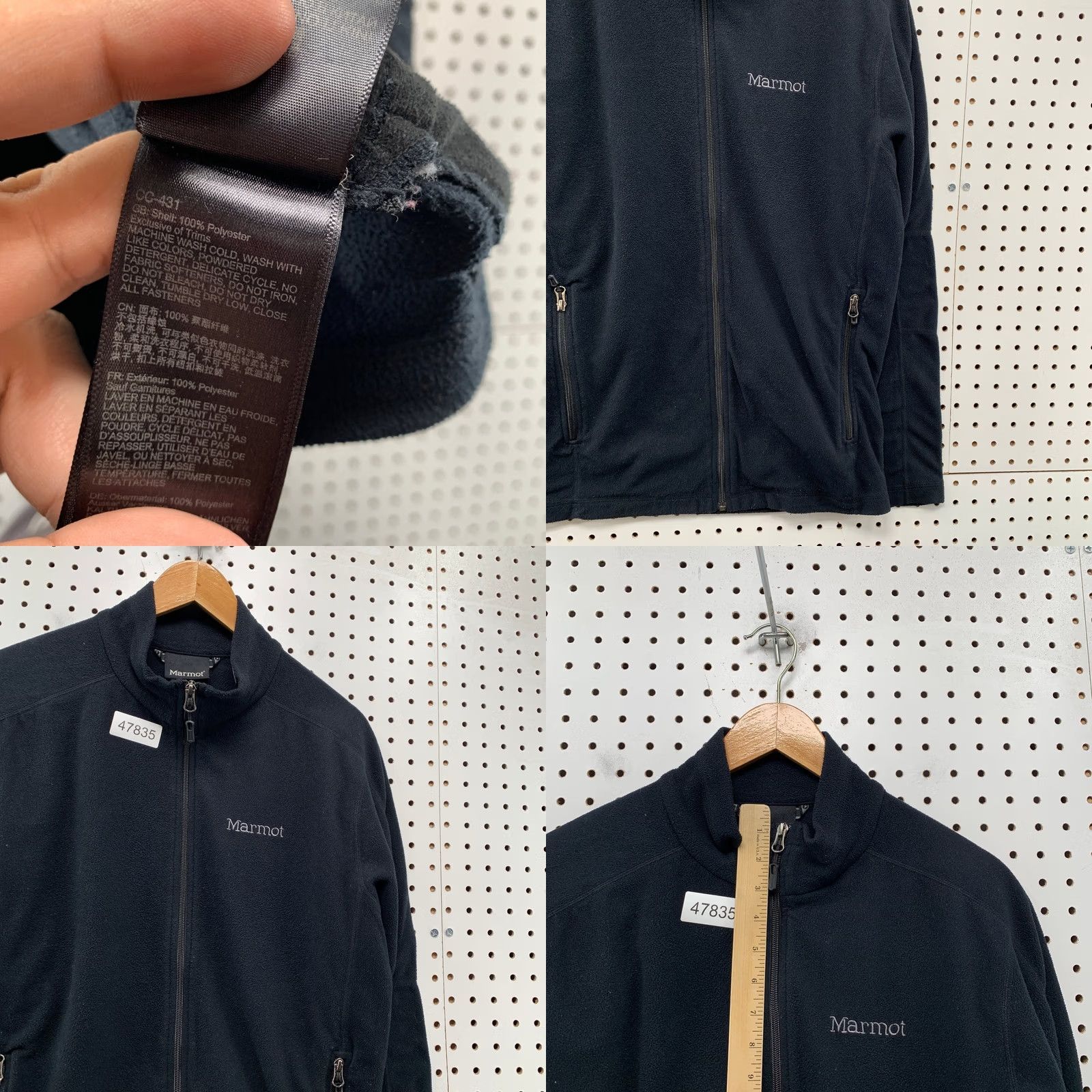Marmot Marmot Fleece Jacket Mens Medium Black Outdoor Hike Casual Lightweight Layer Size US M / EU 48-50 / 2 - 8 Thumbnail
