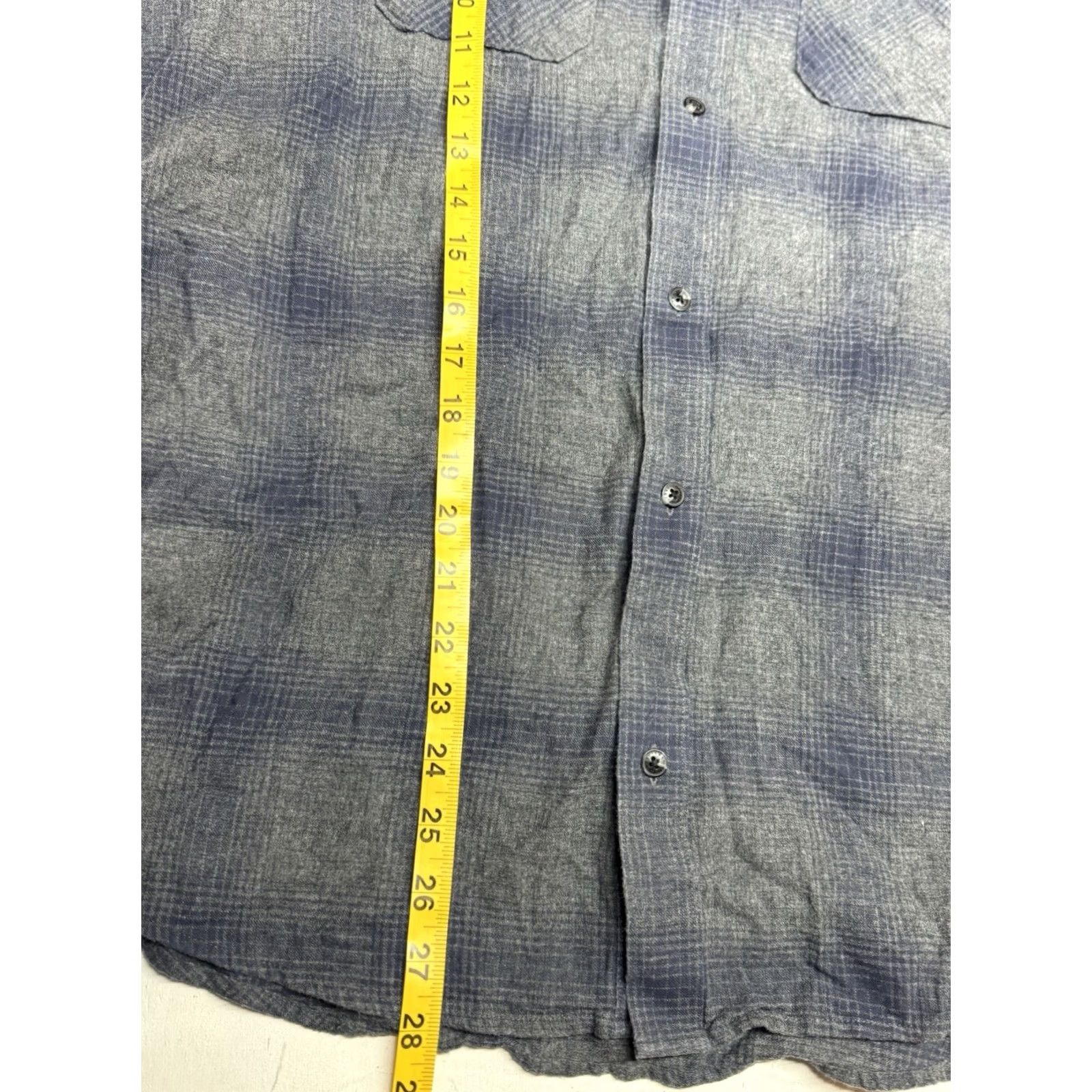 TravisMathew Travis Mathew Mens L Long Sleeve Plaid Button-Down Shirt Casual Top Check Plaid Blue Size US L / EU 52-54 / 3 - 5 Thumbnail