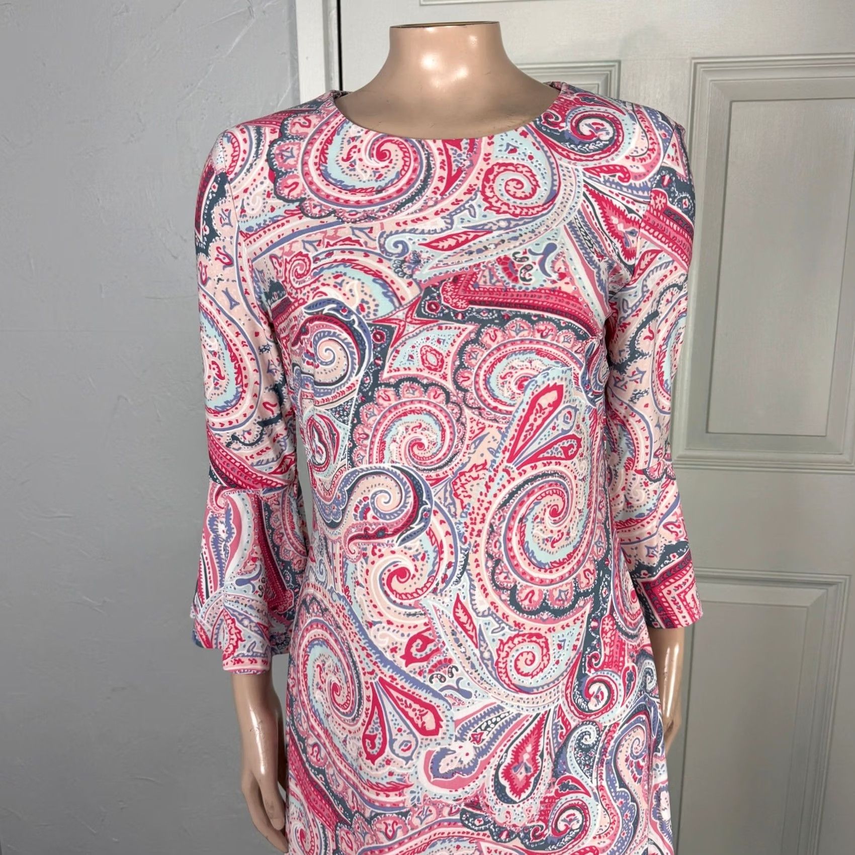 Tommy Hilfiger Tommy Hilfiger Dress 4 Career Pink Polyester Floral Shift Size S / US 4 / IT 40 - 2 Thumbnail