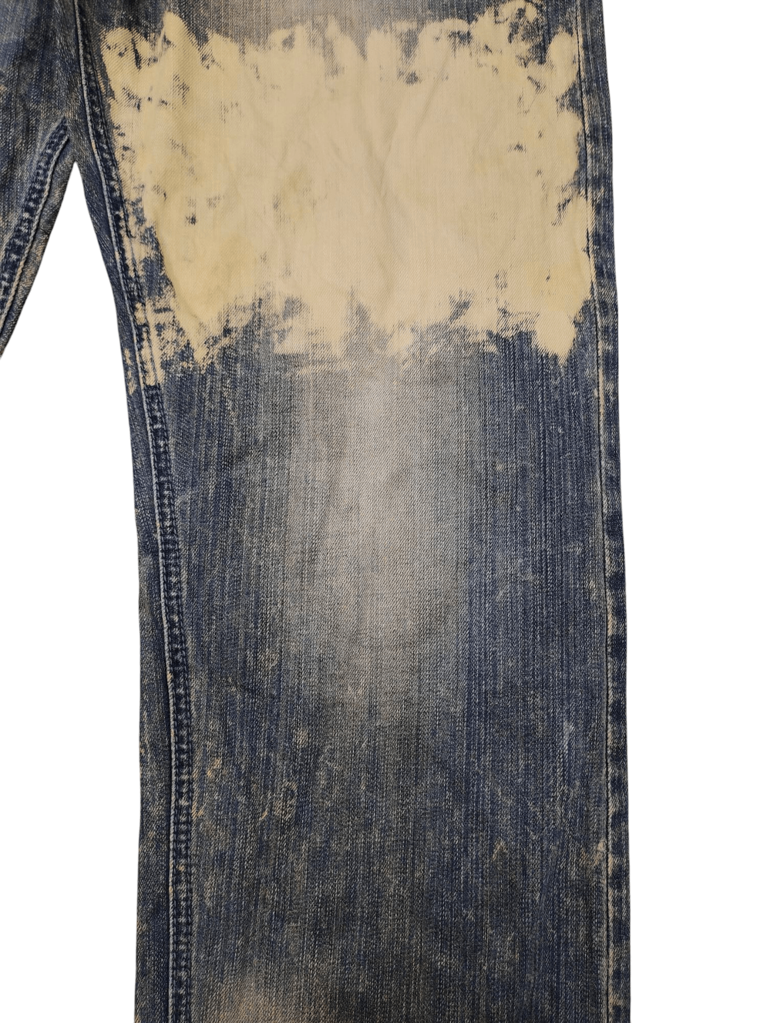 Comme des Garcons × Undercover Baggy Jeans Akoo Brand Acid Wash Distress Denim Wide Leg Size US 42 / EU 58 - 4 Thumbnail