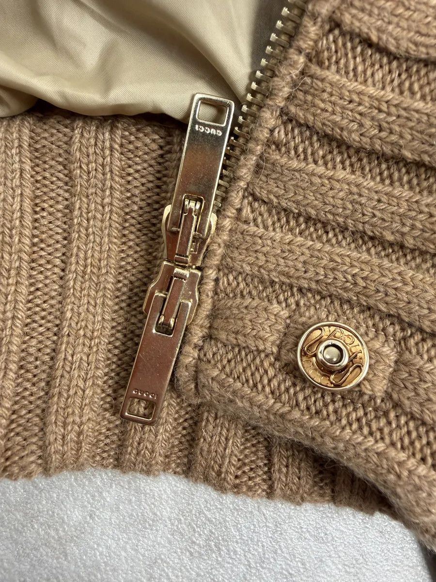 Gucci AW2010 Gucci Beige Camel Fox Fur Wool Jacket by Frida Giannini Size S / US 4 / IT 40 - 11 Thumbnail