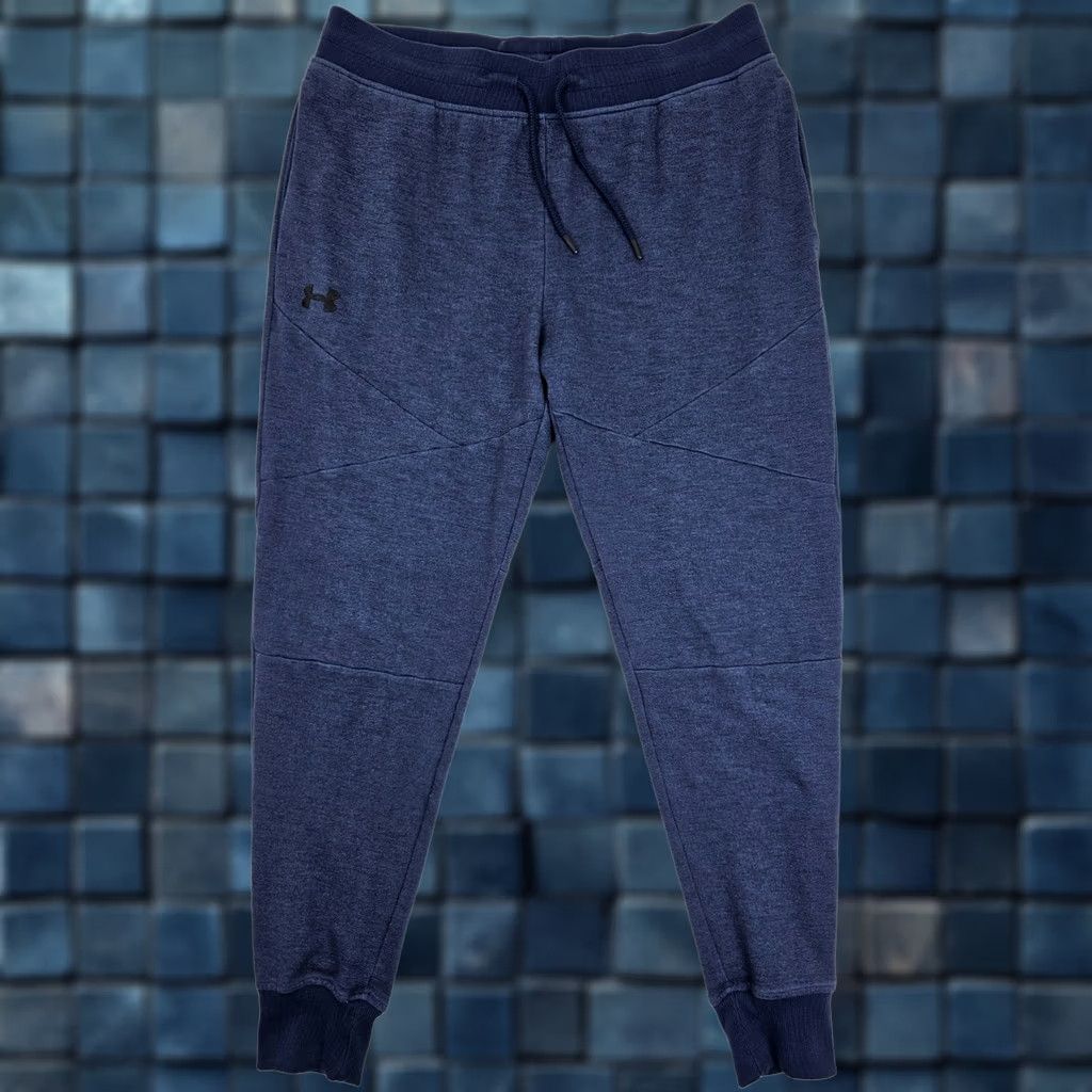 Under Armour Under Armour Fitted Jogger Sweatpants Men XL Heather Navy Blue Athletic Size US 36 / EU 52 - 1 Thumbnail