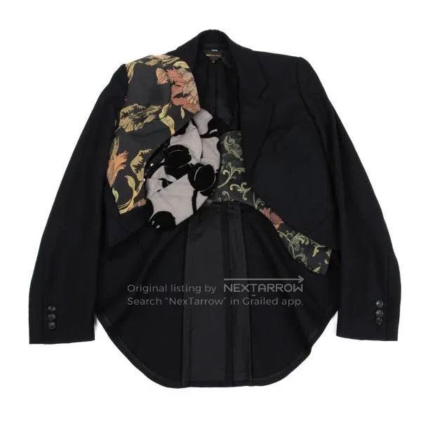 Comme des Garcons Comme des Garcons Black vintage patched floral design blaz Size XS / US 0-2 / IT 36-38 - 2 Thumbnail