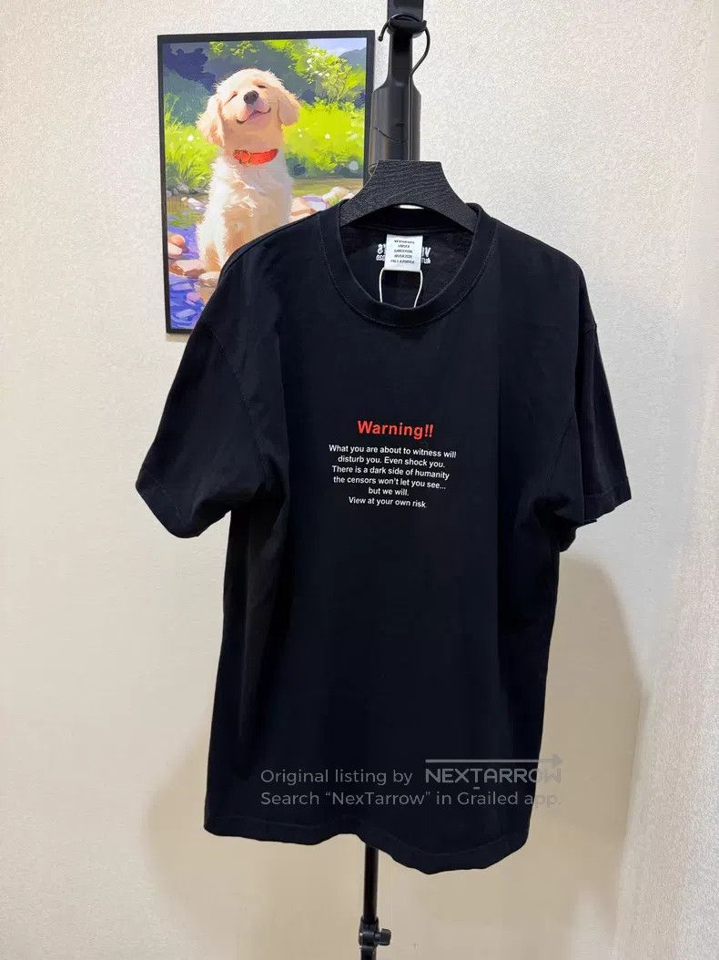 Vetements Vetements Short-Sleeve T-Shirt, Size XS, Black Size US XS / EU 42 / 0 - 1 Thumbnail