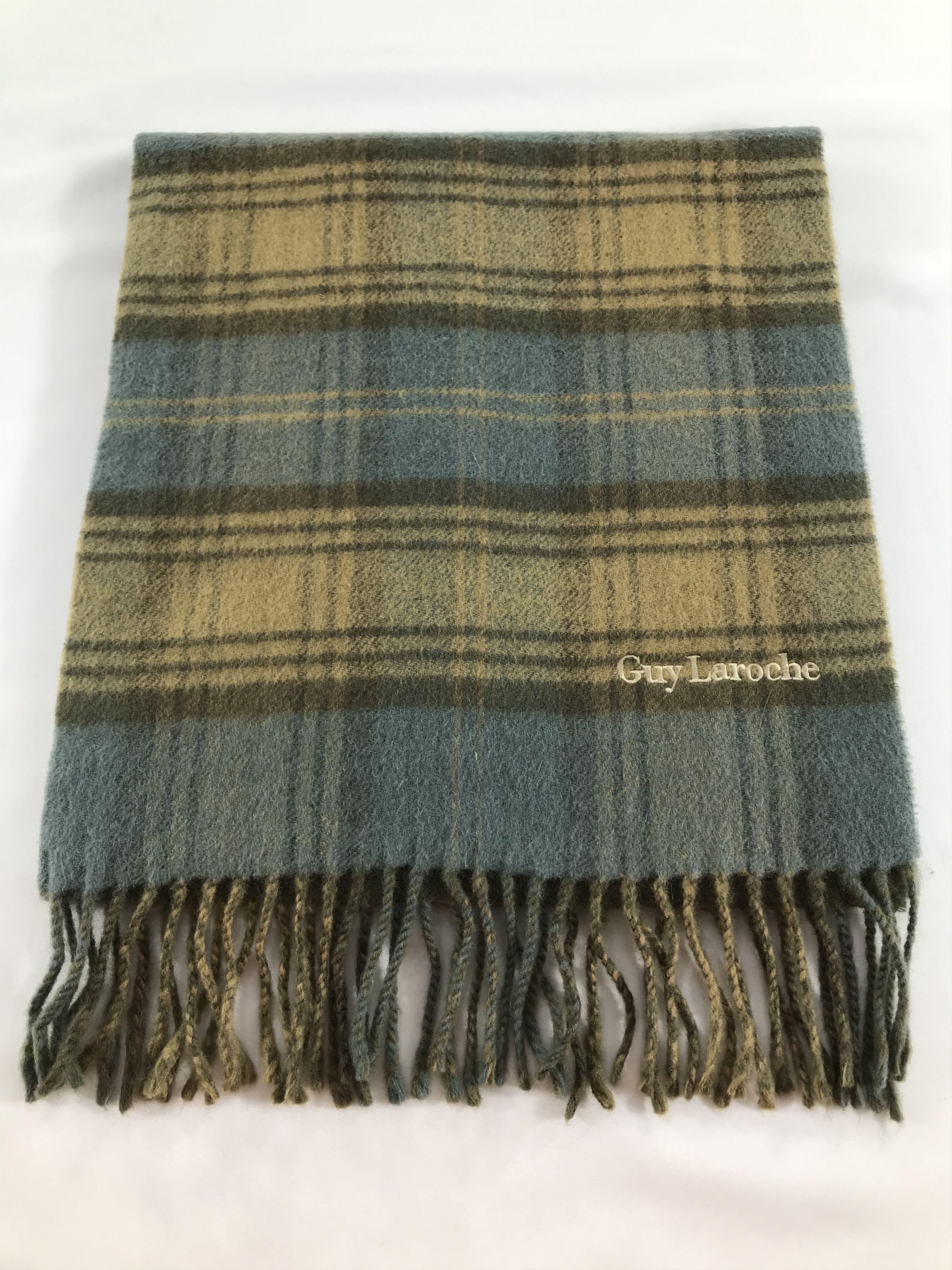 Guy Laroche Guy Laroche Tartan Wool Scarf Muffler V226 Size ONE SIZE - 2 Thumbnail