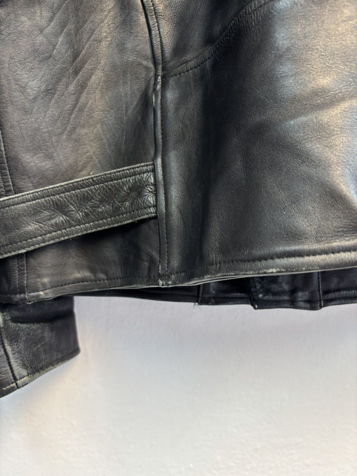 Genuine Leather × Vintage Vintage Ramones Jacket Leather Genuine Rock Metal Punk Rare Size US L / EU 52-54 / 3 - 13 Thumbnail
