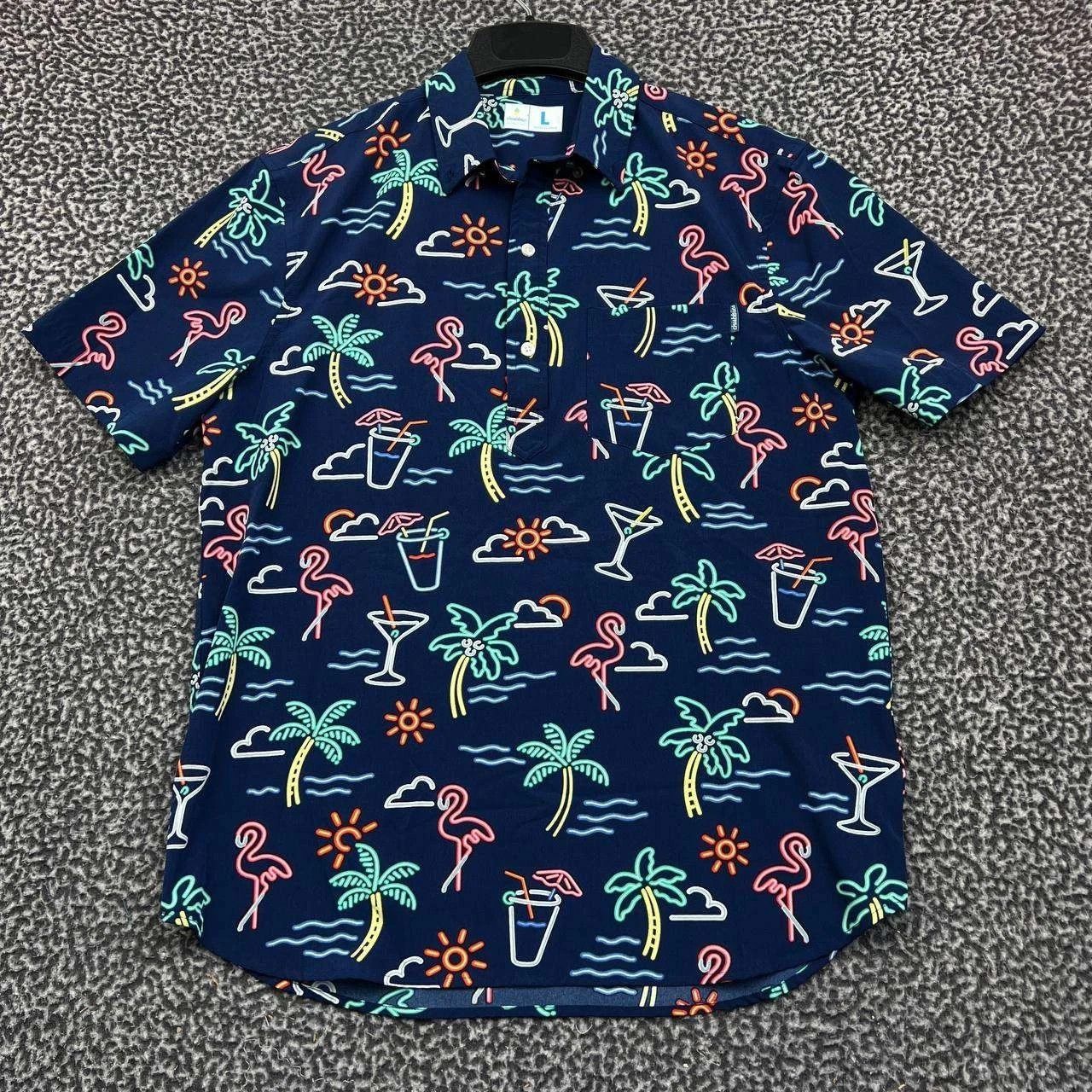Chubbies Chubbies Button Up Shirt Men Large Blue Hawaiian Collared Size US L / EU 52-54 / 3 - 1 Thumbnail