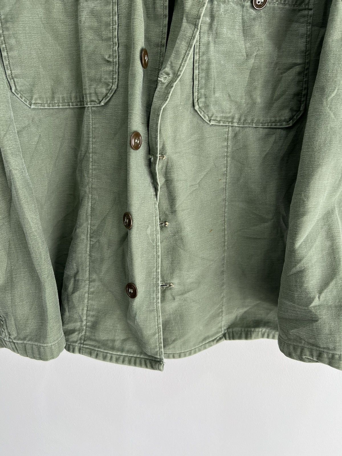 Vintage Vinage Army Button Up Shirt War fatigue sateen Size US M / EU 48-50 / 2 - 5 Thumbnail