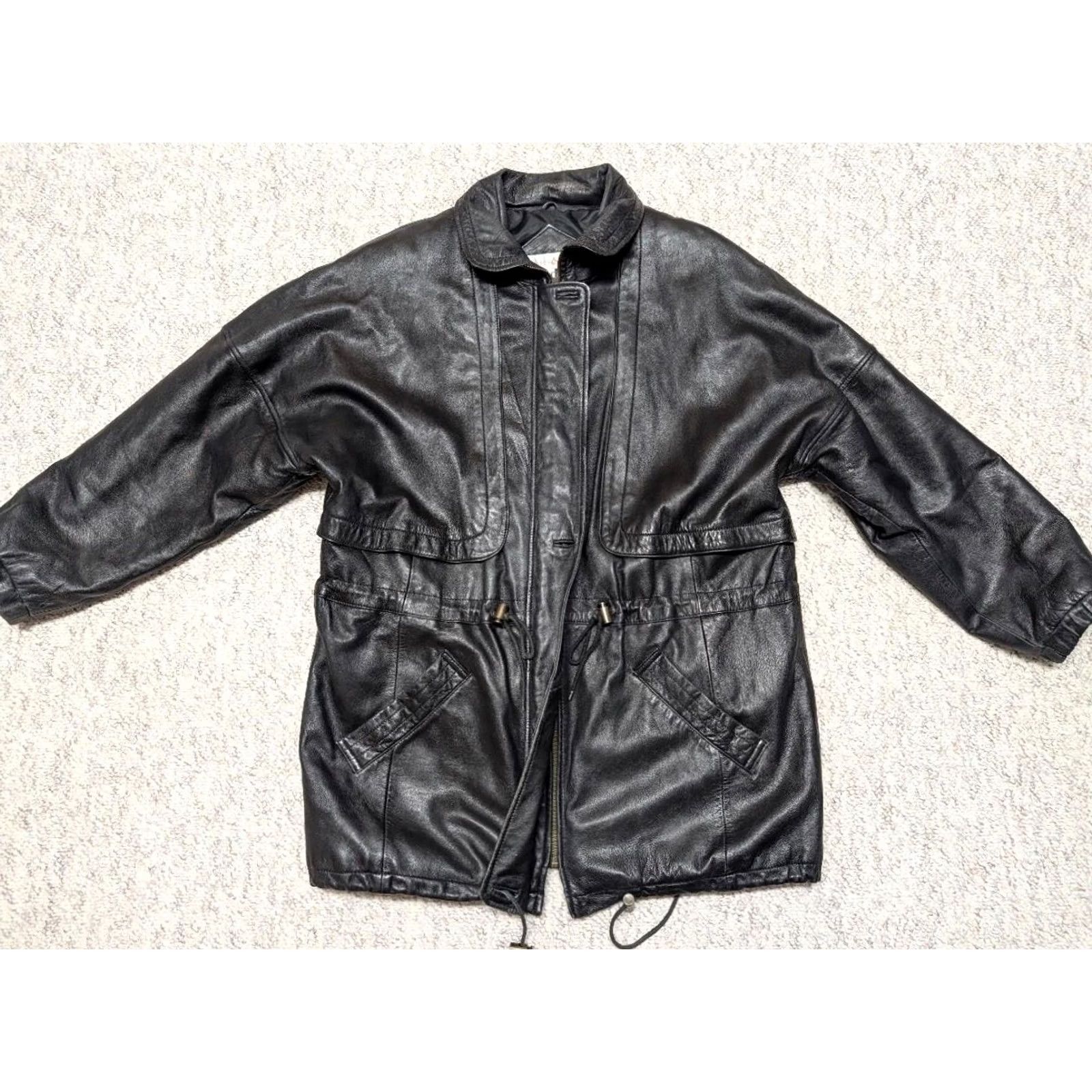 Vintage VINTAGE Preswick & Moore Parka Coat Leather Lambskin 44-46 Mens XS? Size US L / EU 52-54 / 3 - 5 Thumbnail