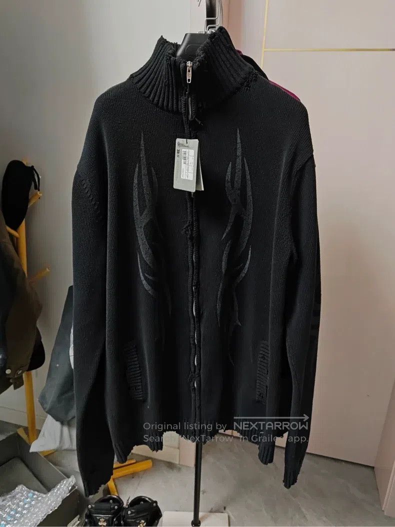 Balenciaga Dragon Pattern Zippered Sweater