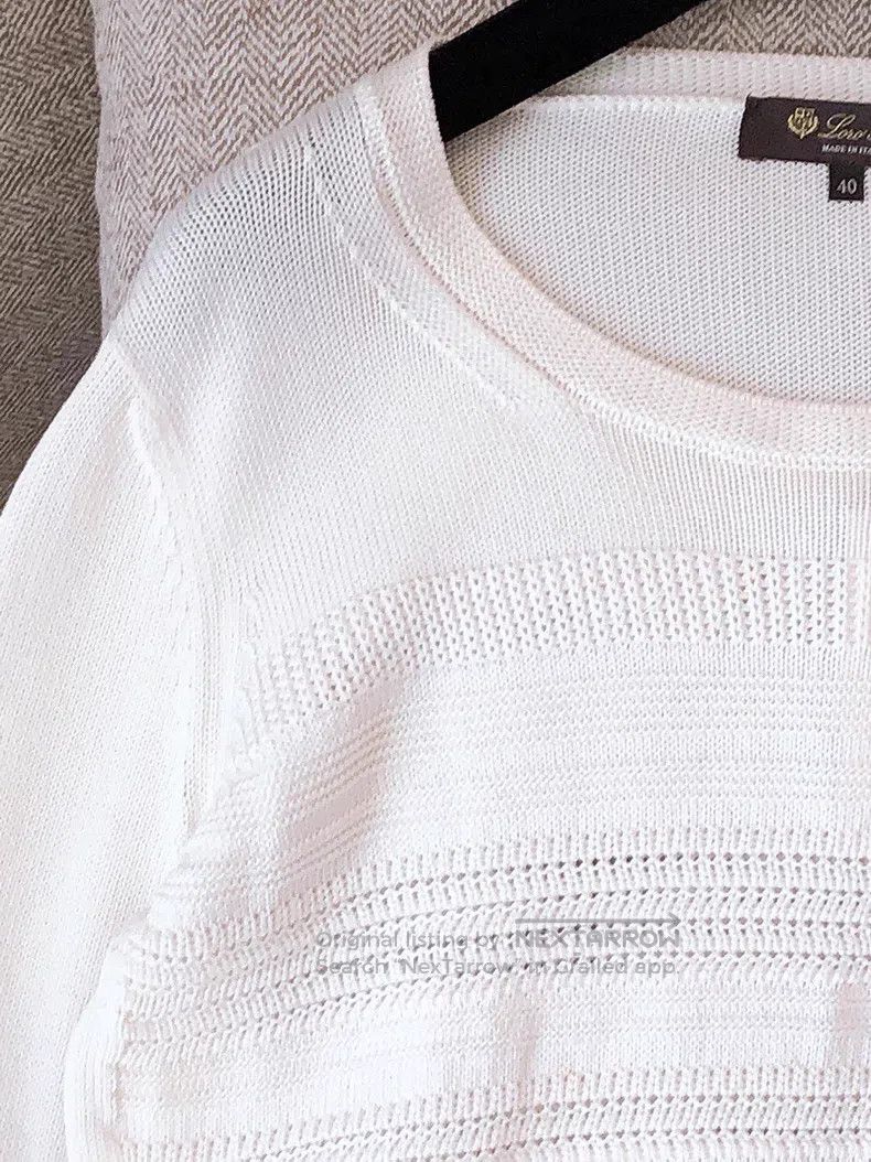 Loro Piana Loro Piana White Silk Knit Top Size XS / US 0-2 / IT 36-38 - 3 Thumbnail