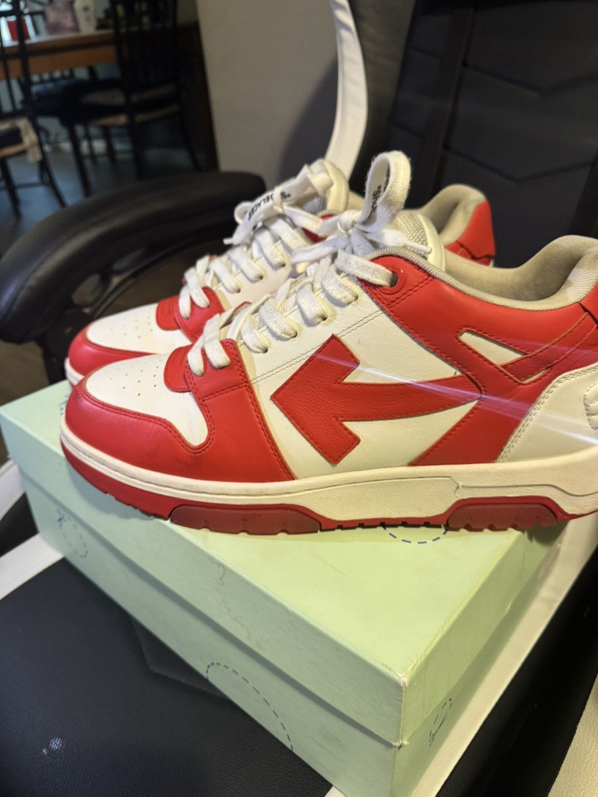 Off-White Out of Office 'Red White' size 46 US 13