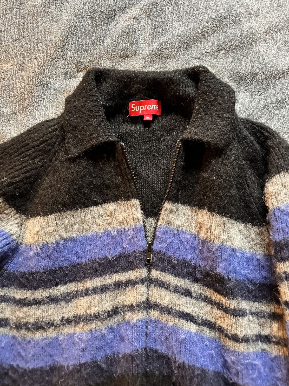 Supreme Brushed wool knit w/ zipper Size US XL / EU 56 / 4 - 5 Thumbnail