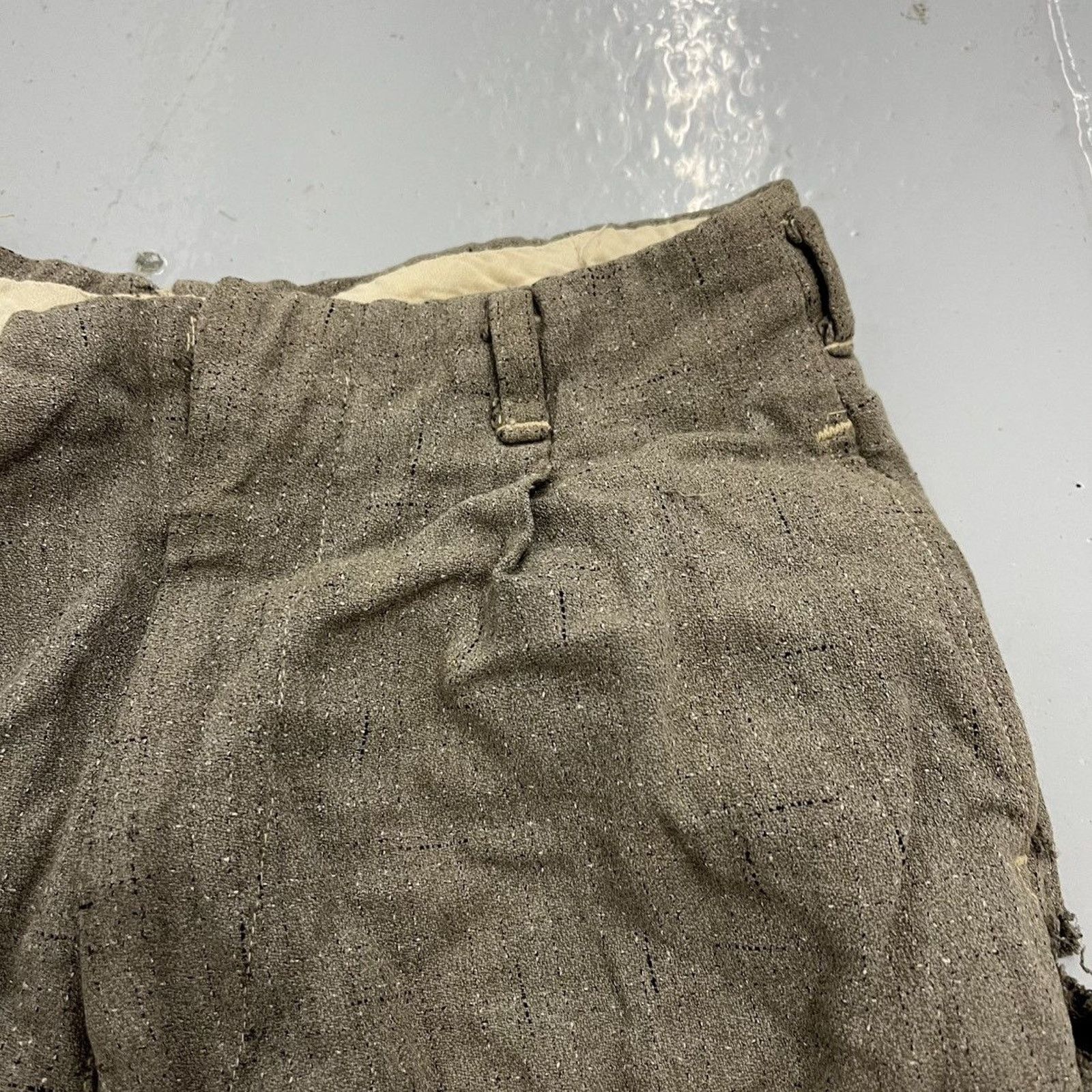 Other Vintage 50s Grey Fleck Distressed Cotton Rayon Pants 24x21 Size 24" / US 00 / IT 34 - 2 Thumbnail