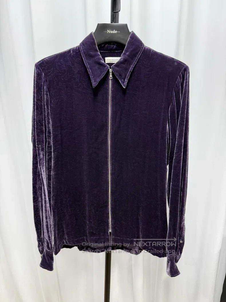 Dries Van Noten Dries Van Noten Velvet Dark Pattern Gem Button Shirt Size US S / EU 44-46 / 1 - 8 Thumbnail