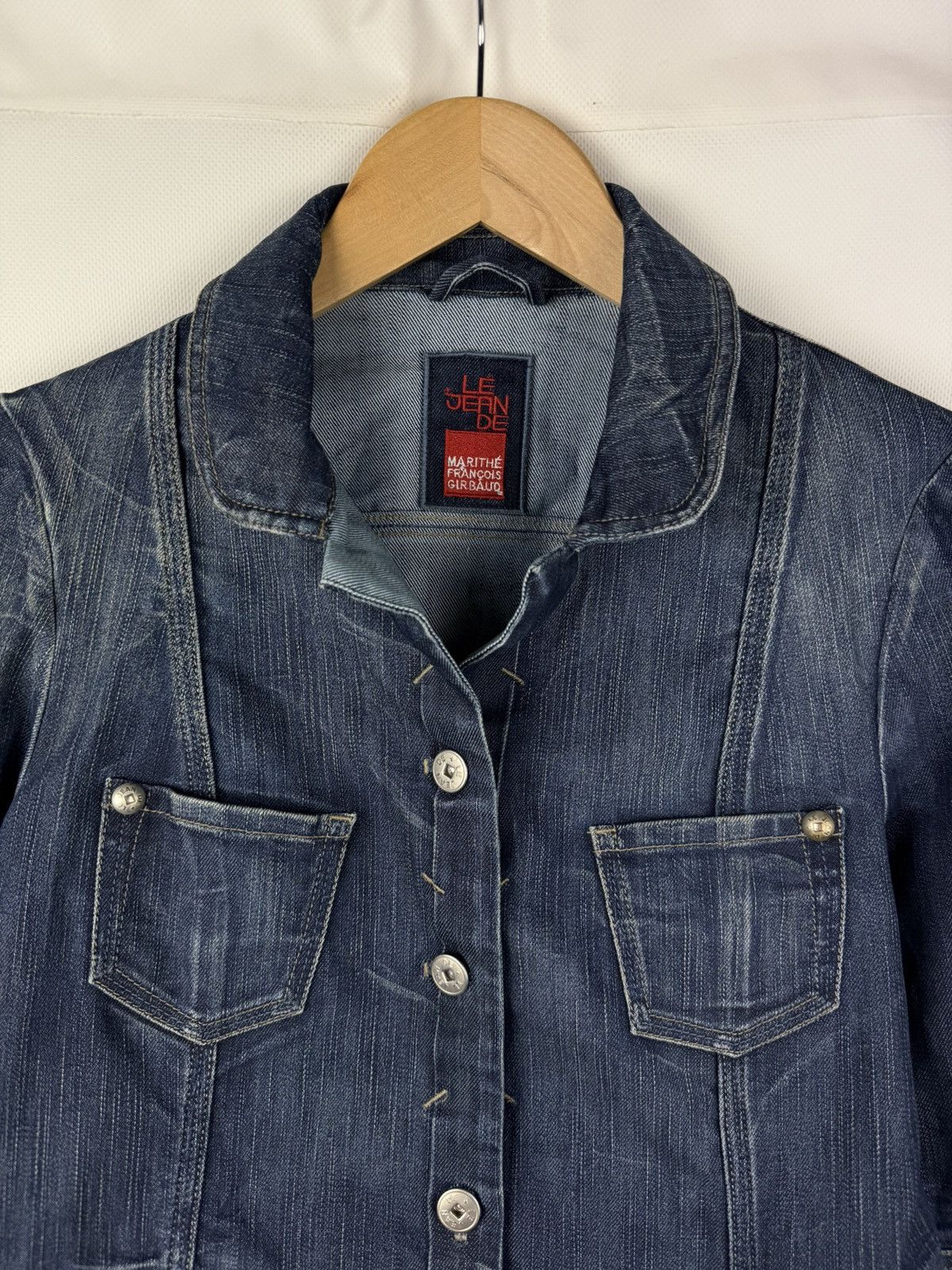 Marithe + Francois Girbaud × Vintage Marithe Francois Girbaud Vintage Avant-garde Denim Jacket Size S / US 4 / IT 40 - 8 Thumbnail