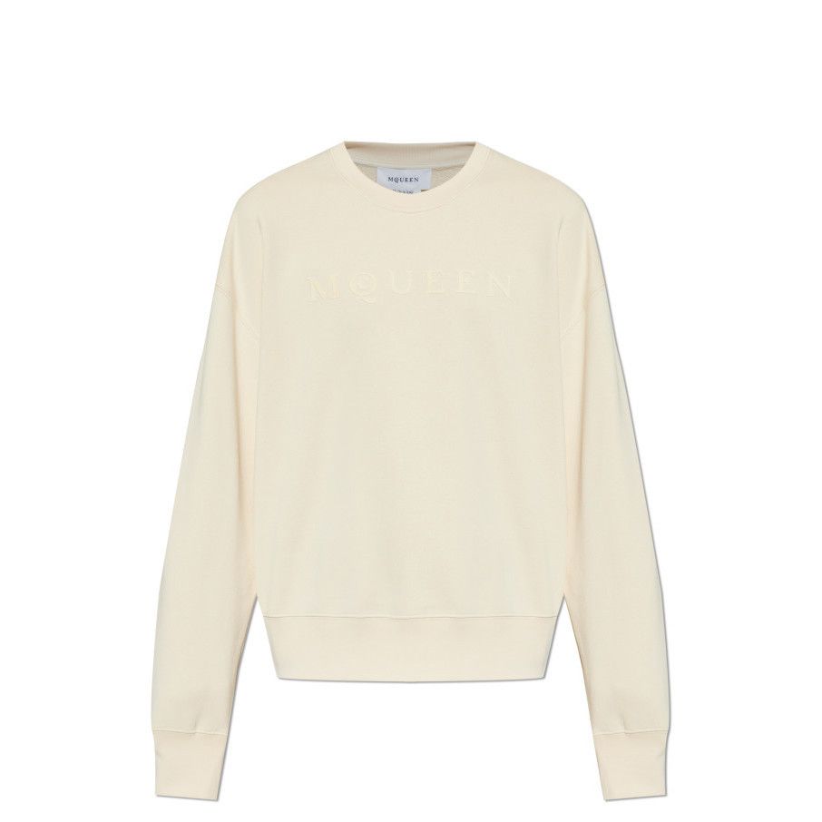 Alexander McQueen ALEXANDER MCQUEEN Cream Cotton Sweatshirt New & Authentic (M Size US S / EU 44-46 / 1 - 1 Preview