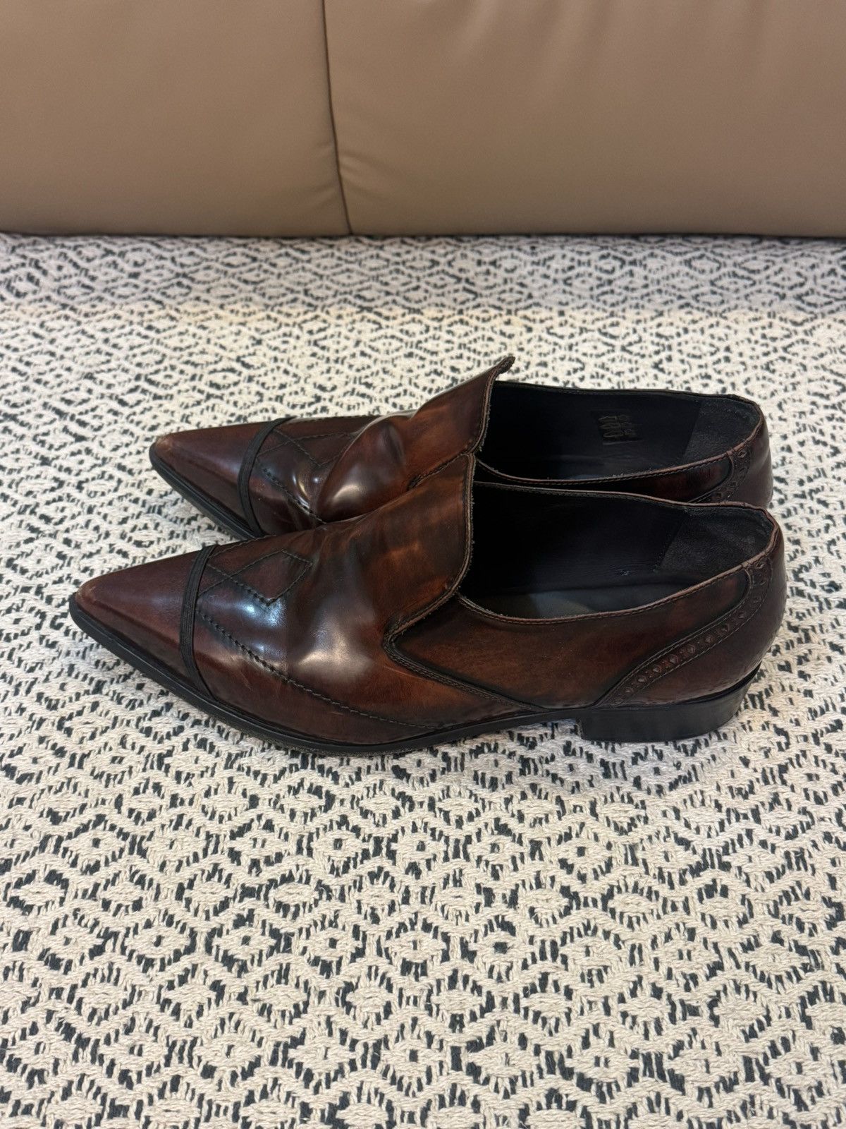 Stefan Cooke Stefan Cooke Brown Pointy Single Loafers Size US 10 / EU 43 - 3 Thumbnail