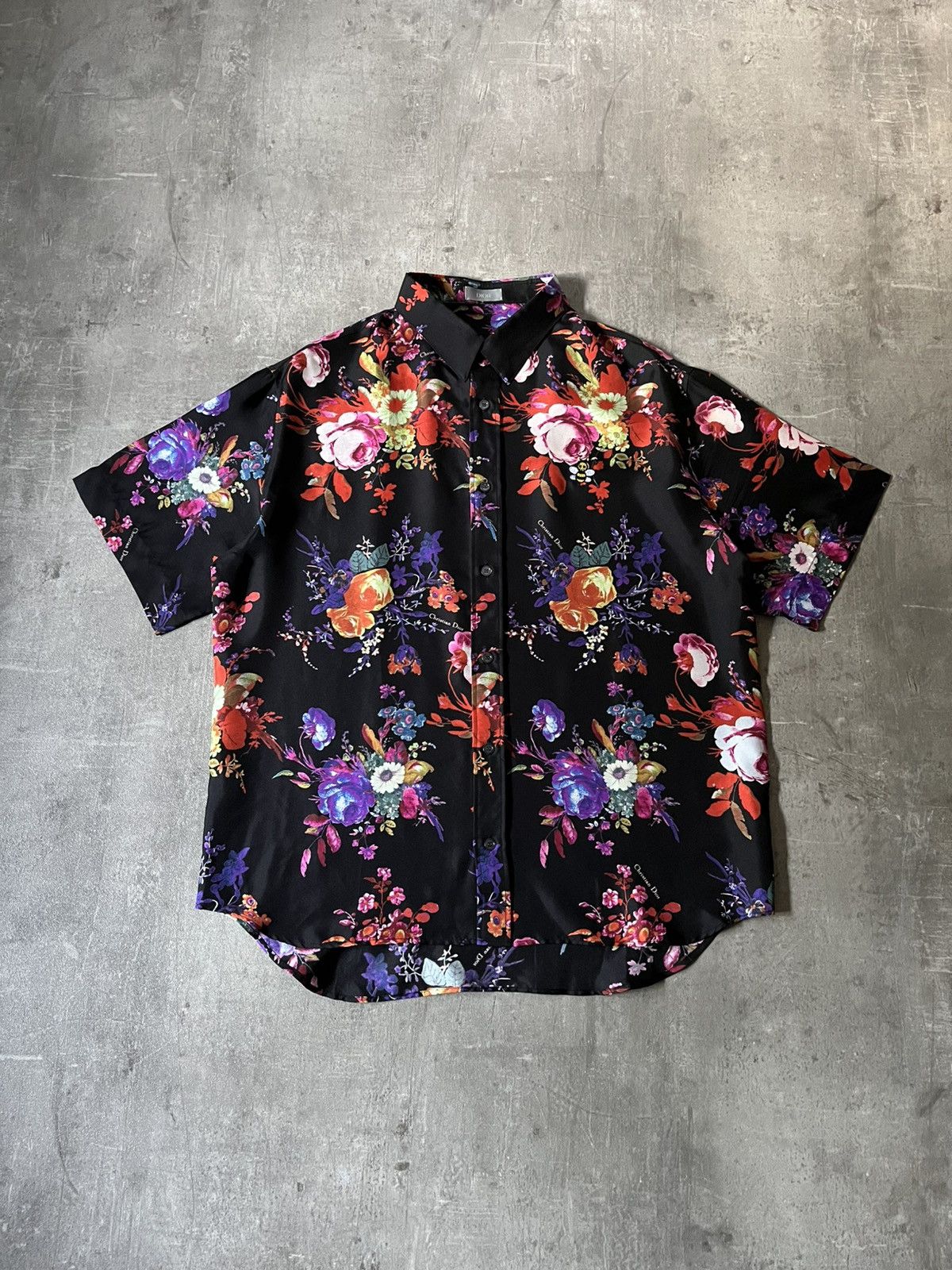 Dior × Kaws Dior x Kaws S/S 2019 silk shirt Bouquet De Fleurs print Size US M / EU 48-50 / 2 - 1 Thumbnail