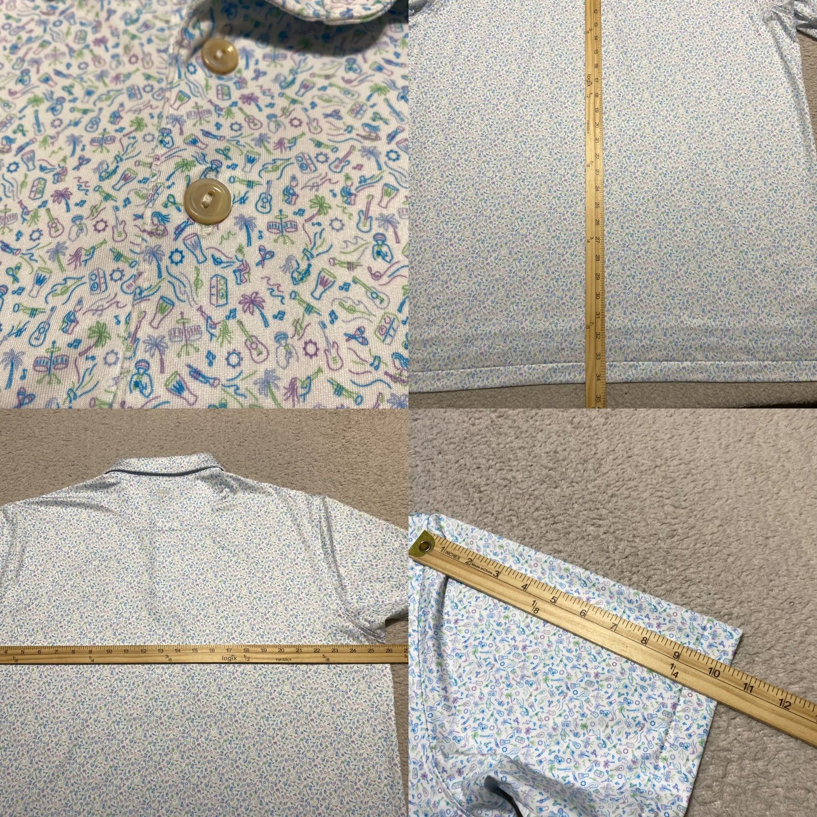 Peter Millar Peter Millar Polo Shirt Multicolor Floral Short Sleeve XL Men’s Golf Comfort Summer Breathable Lightweight Moisture Wicking Classic Golf Theme Mens Size US XL / EU 56 / 4 - 8 Thumbnail