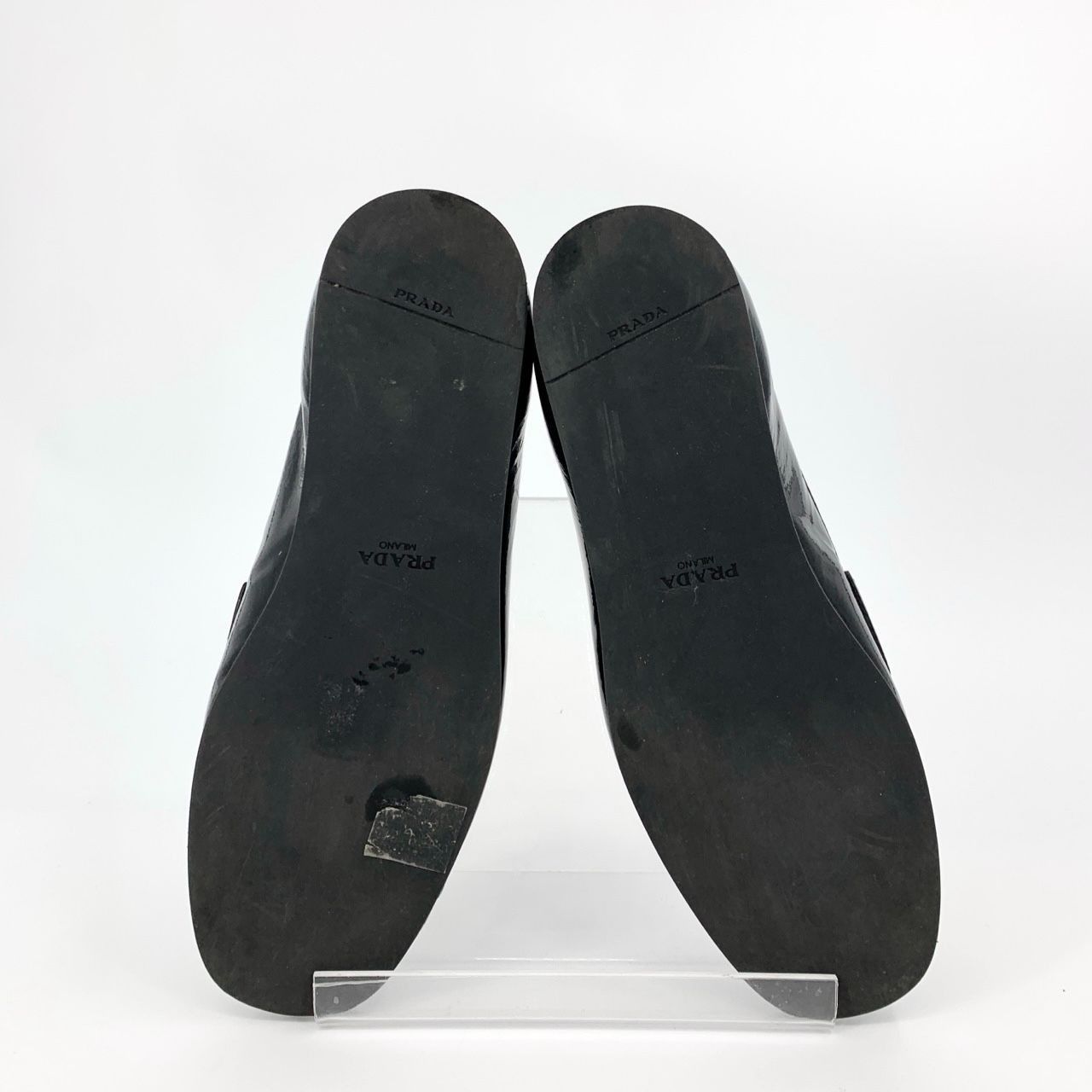 Prada Prada Black Patent Leather Flats Size 36 With Triangle Logo Size US 6 / IT 36 - 5 Thumbnail