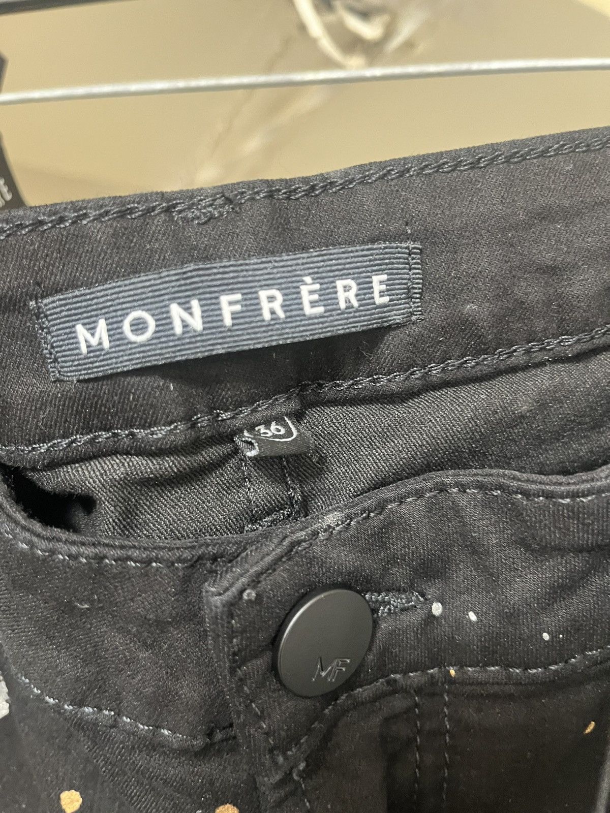 MONFRERE Monfrere Soho Di Noir Distressed Skinny Greyson Jeans Sz 36 Size US 36 / EU 52 - 16 Thumbnail