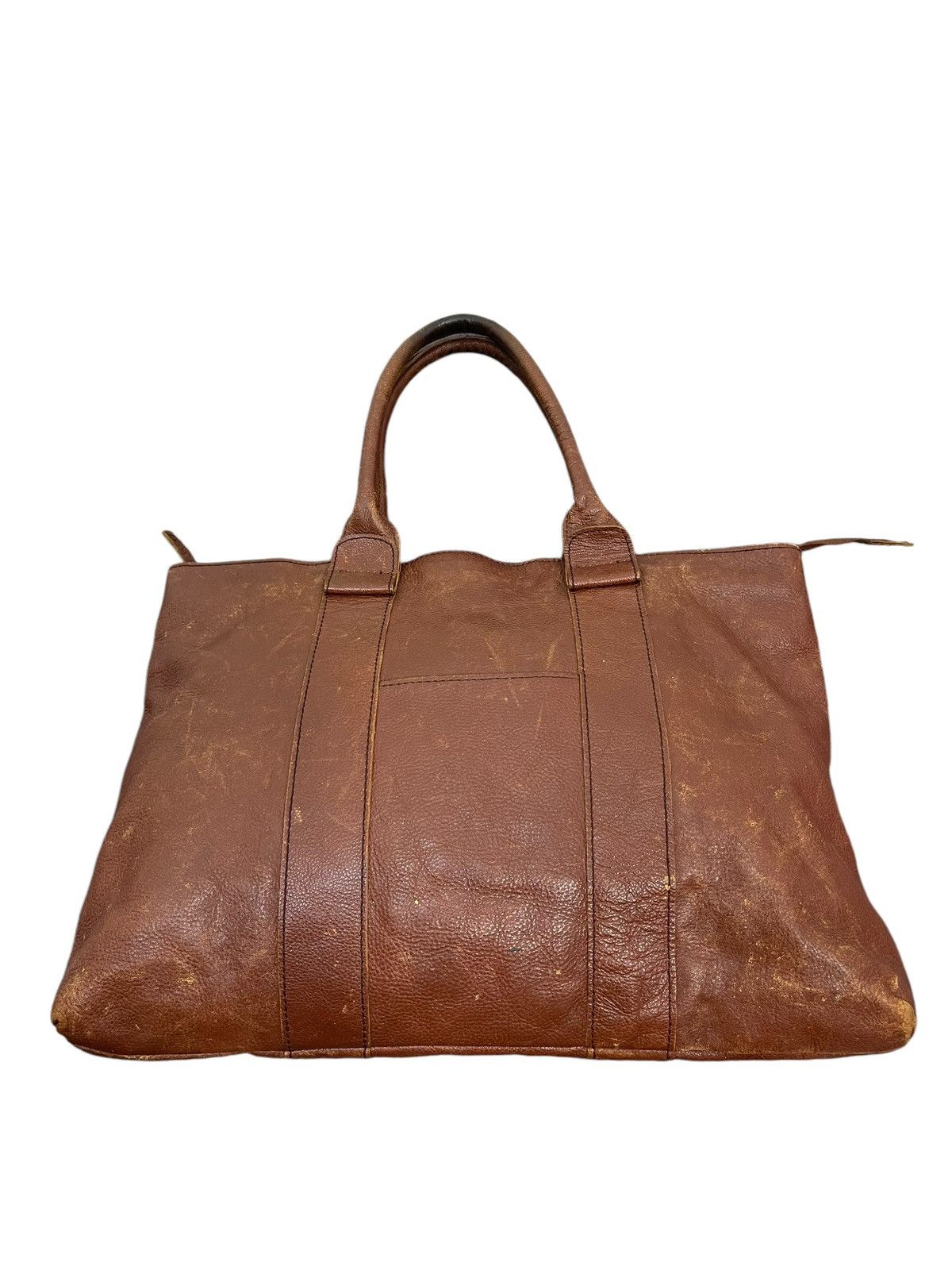 Genuine Leather Full Leather Vintage Unknown Tote Shoulder Bag 4🟩 Size ONE SIZE - 5 Thumbnail