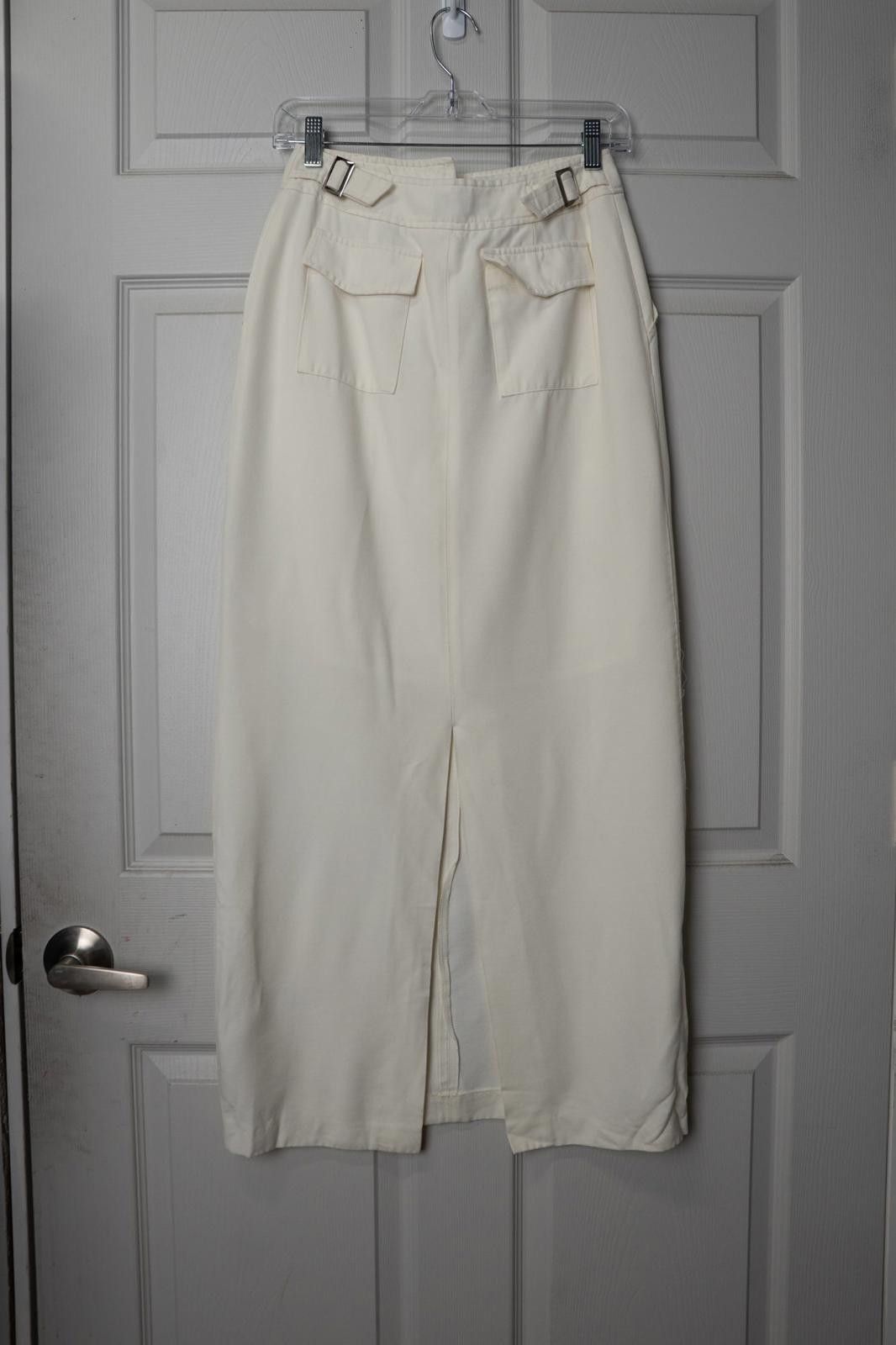Vintage 90's XC Long White Maxi Skirt Size 27" / US 4 / IT 40 - 2 Thumbnail