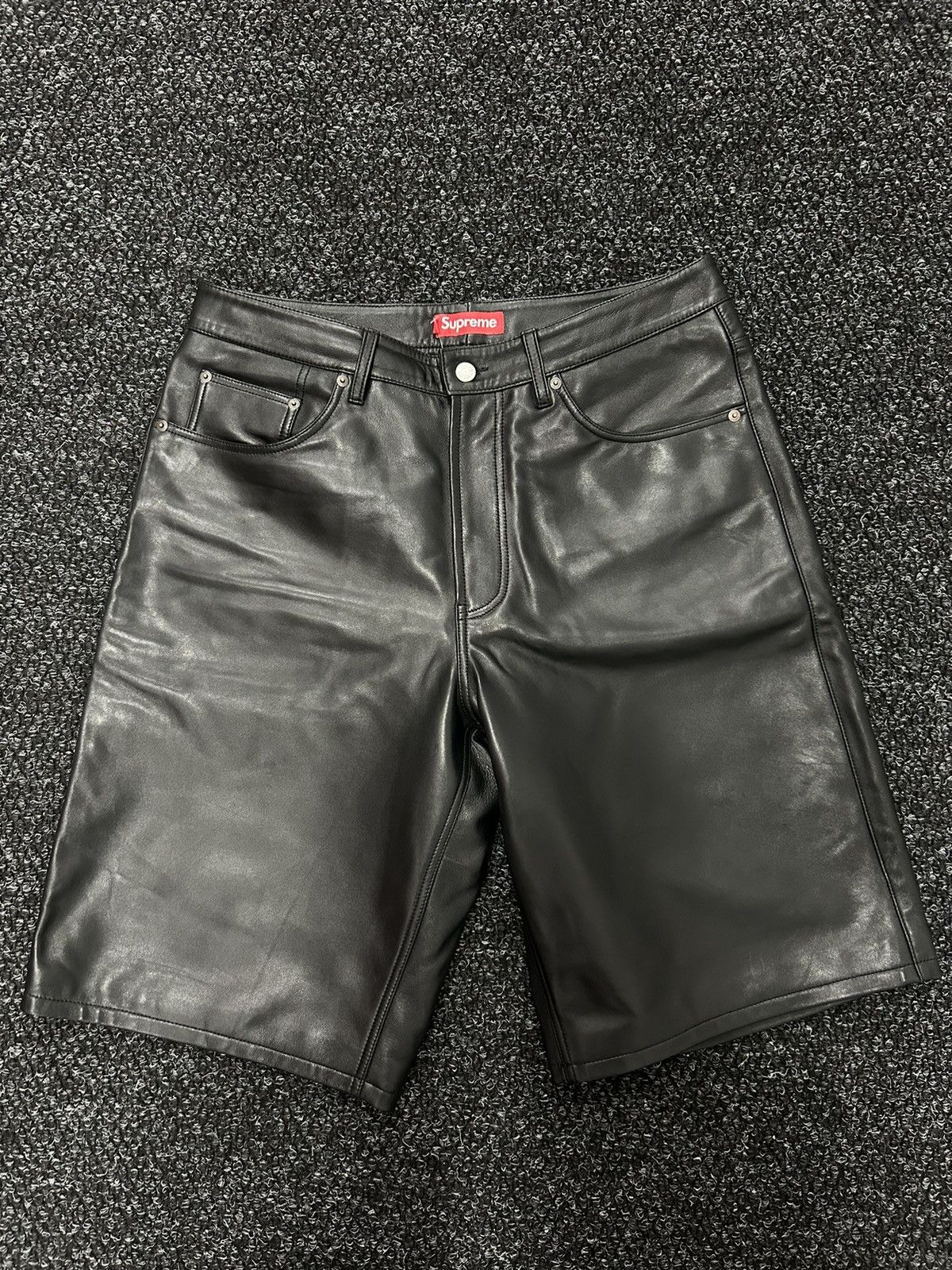 Supreme Supreme Baggy Leather Shorts | Grailed