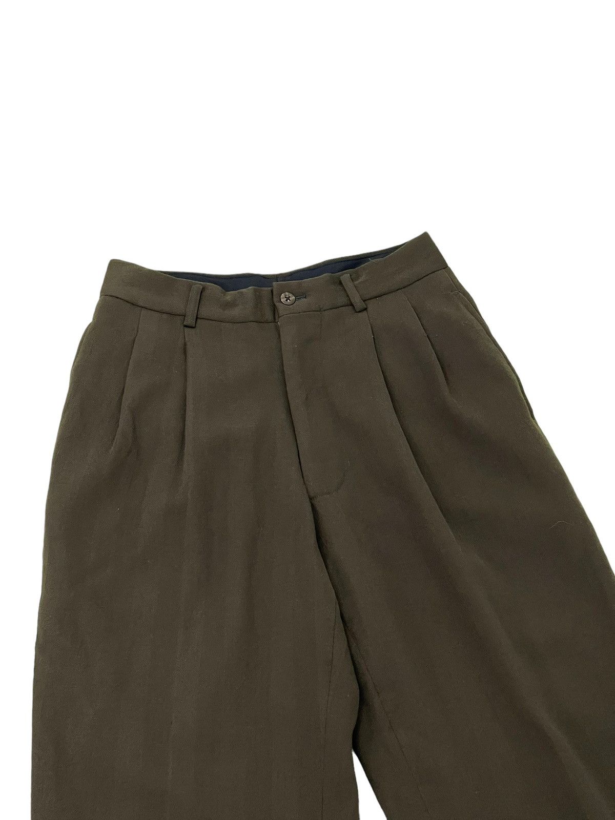Japanese Brand Wide Baggy Tapered 90s Scoll Wool Trouser 6🟦2 Size US 28 / EU 44 - 16 Thumbnail