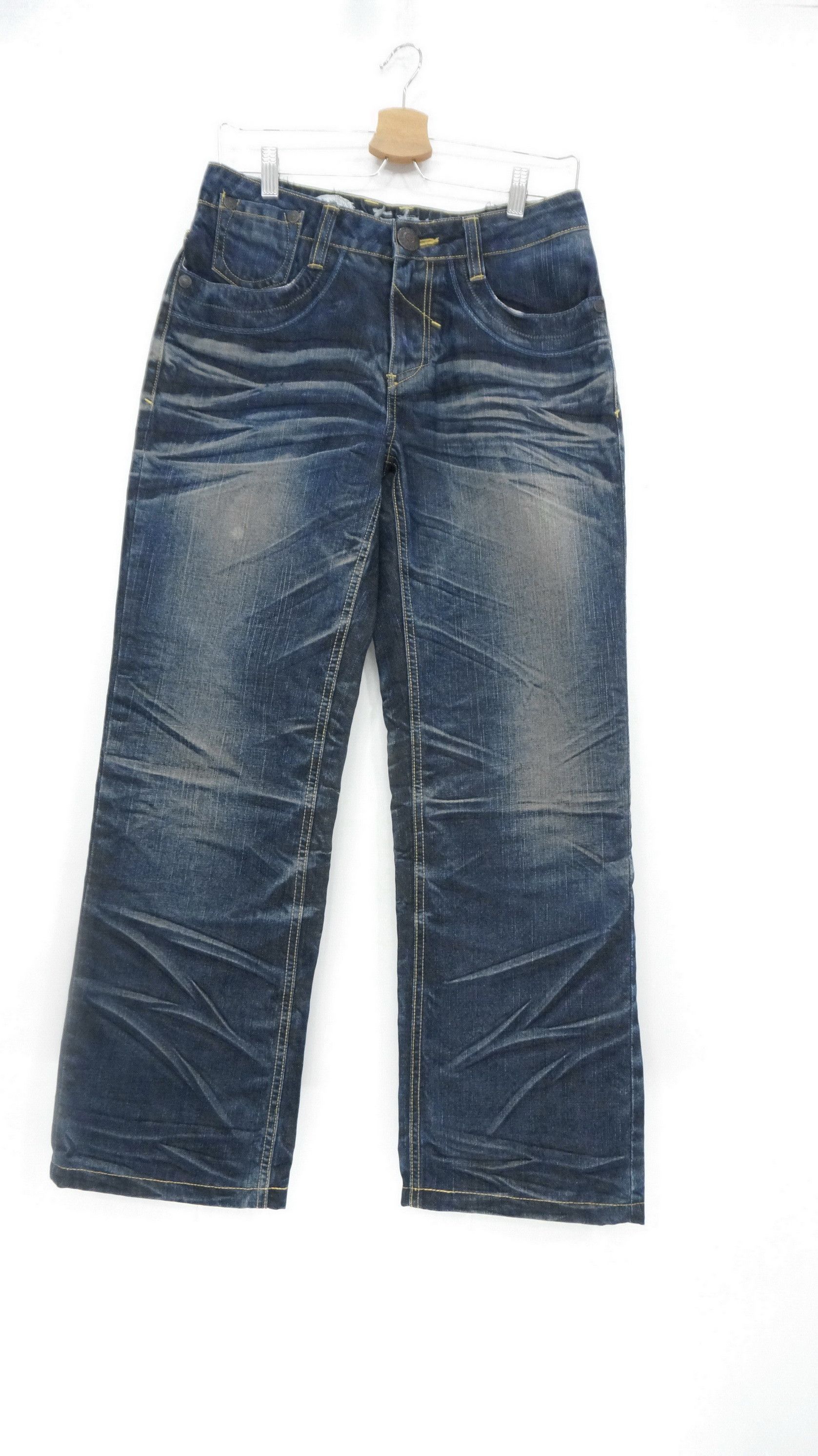 Japanese Brand Dope Japan OSAKA BIG TRAIN Baggy Clawmark Jeans Size US 28 / EU 44 - 2 Thumbnail