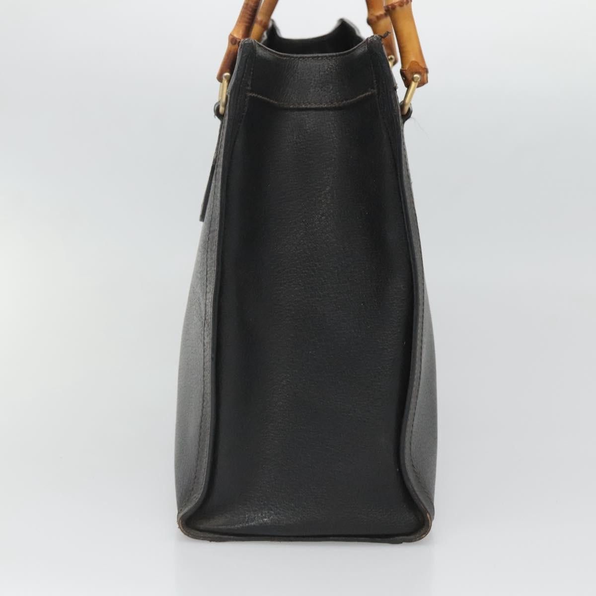 Gucci GUCCI Bamboo Hand Bag Leather Black Gold 002 1186 002 1186 Size ONE SIZE - 5 Thumbnail