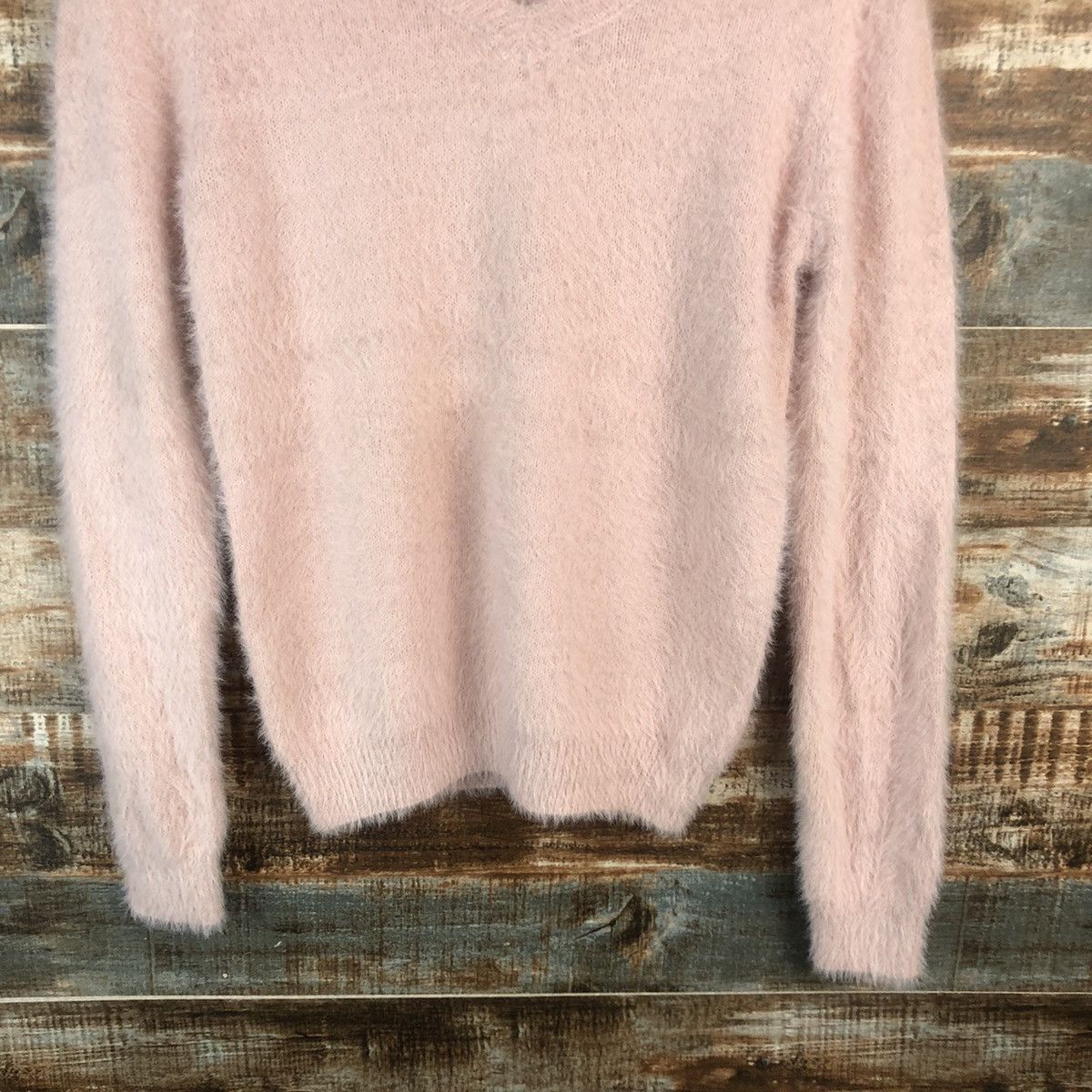 Japanese Brand DL Mish Masch Pink fur shaggy mohair Knitwear #C366 Size S / US 4 / IT 40 - 6 Thumbnail